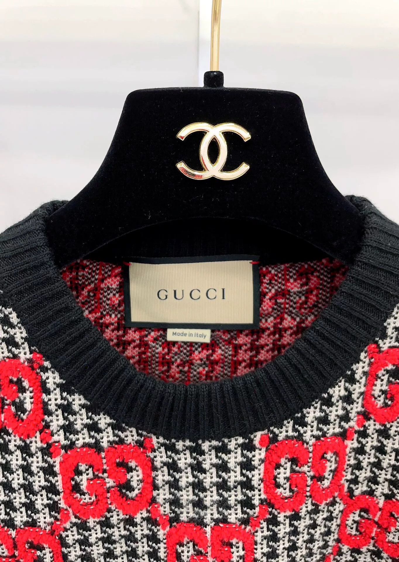 Gucci Gucci GG Bouclé Houndstooth Wool Top Size M / US 6-8 / IT 42-44 - 4 Thumbnail