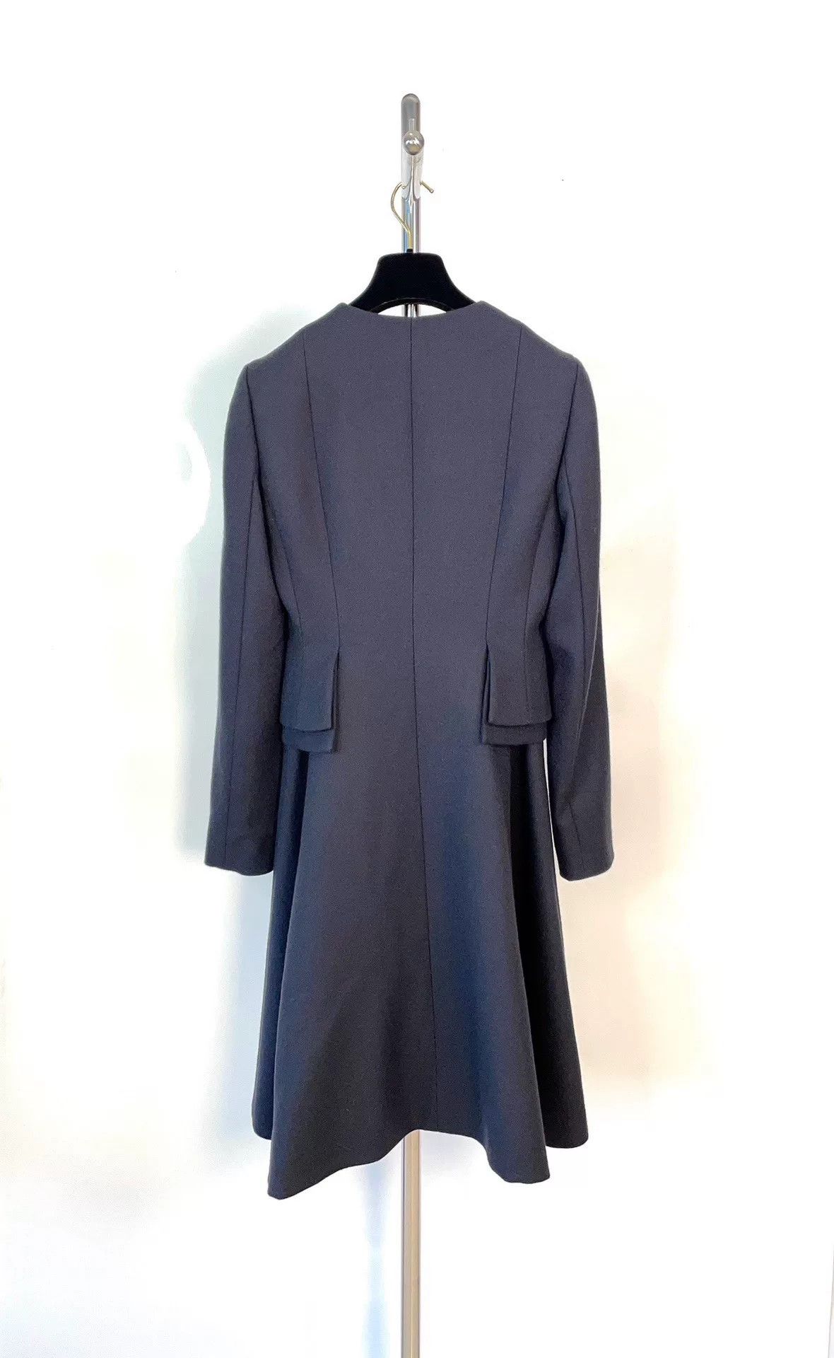 Dior Dior Navy Wool Long Dress Coat Size XXS / US 00 / IT 34 - 2 Thumbnail