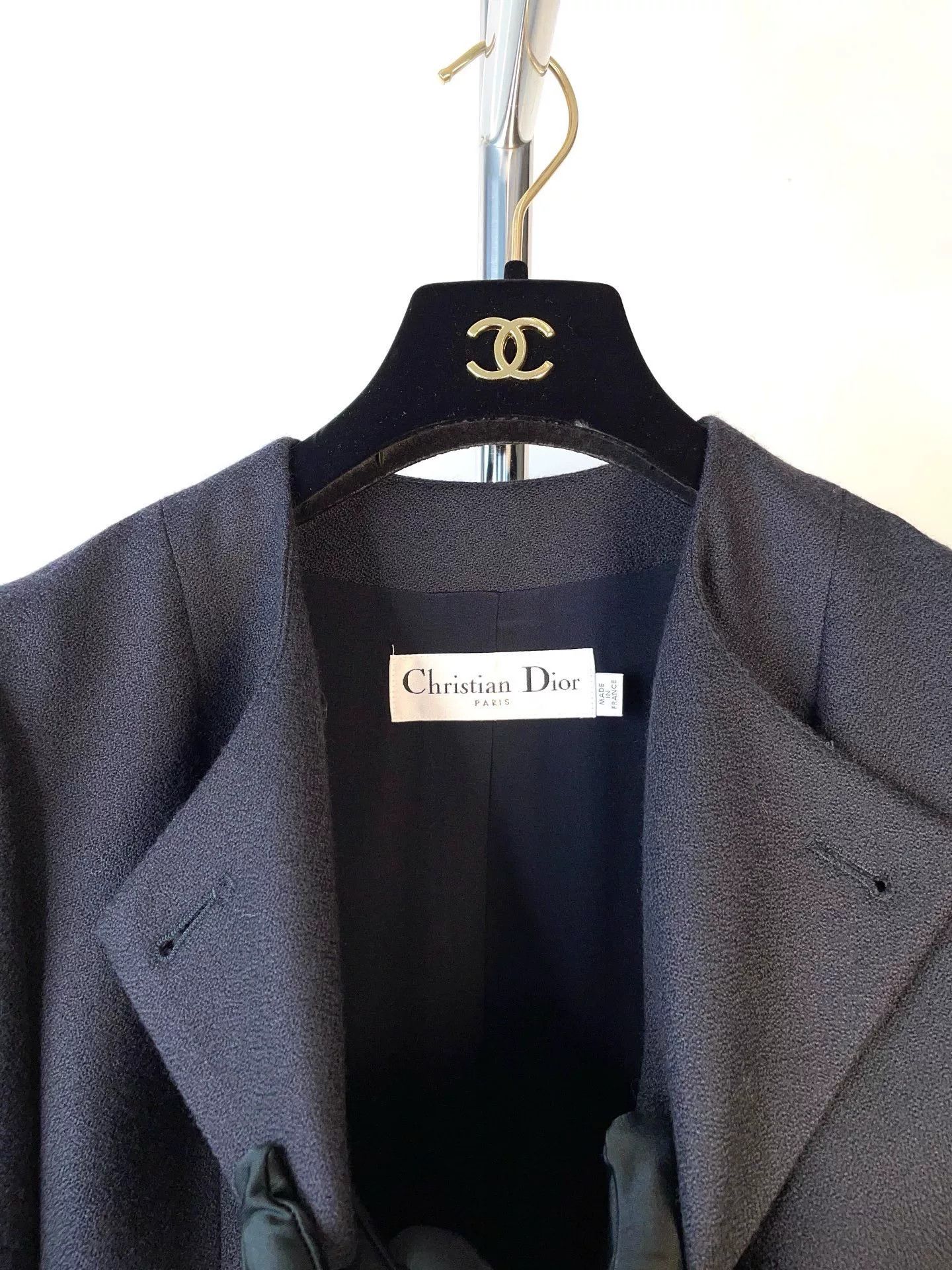 Dior Dior Navy Wool Long Dress Coat Size XXS / US 00 / IT 34 - 7 Thumbnail