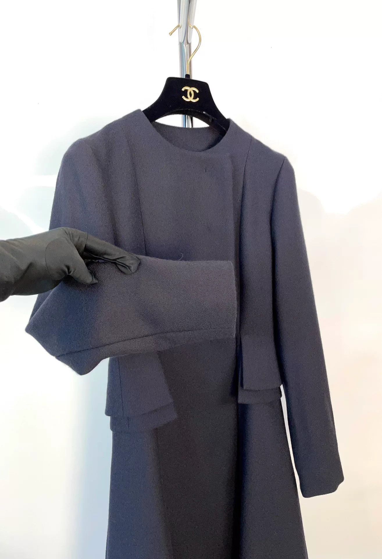 Dior Dior Navy Wool Long Dress Coat Size XXS / US 00 / IT 34 - 5 Thumbnail