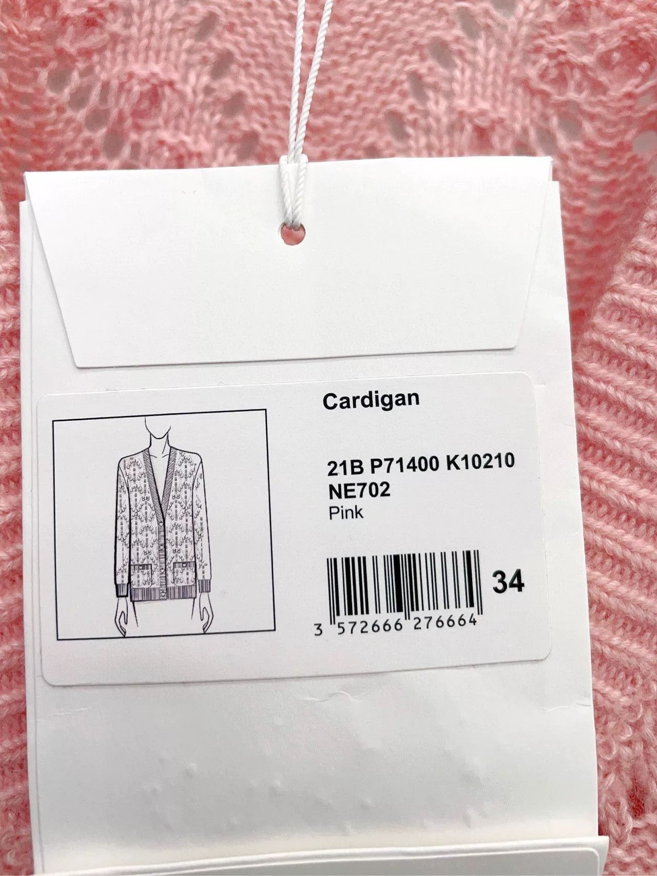 Chanel Chanel 21B Pink Knit Cardigan Silver Heart Buttons Size XXS / US 00 / IT 34 - 5 Thumbnail
