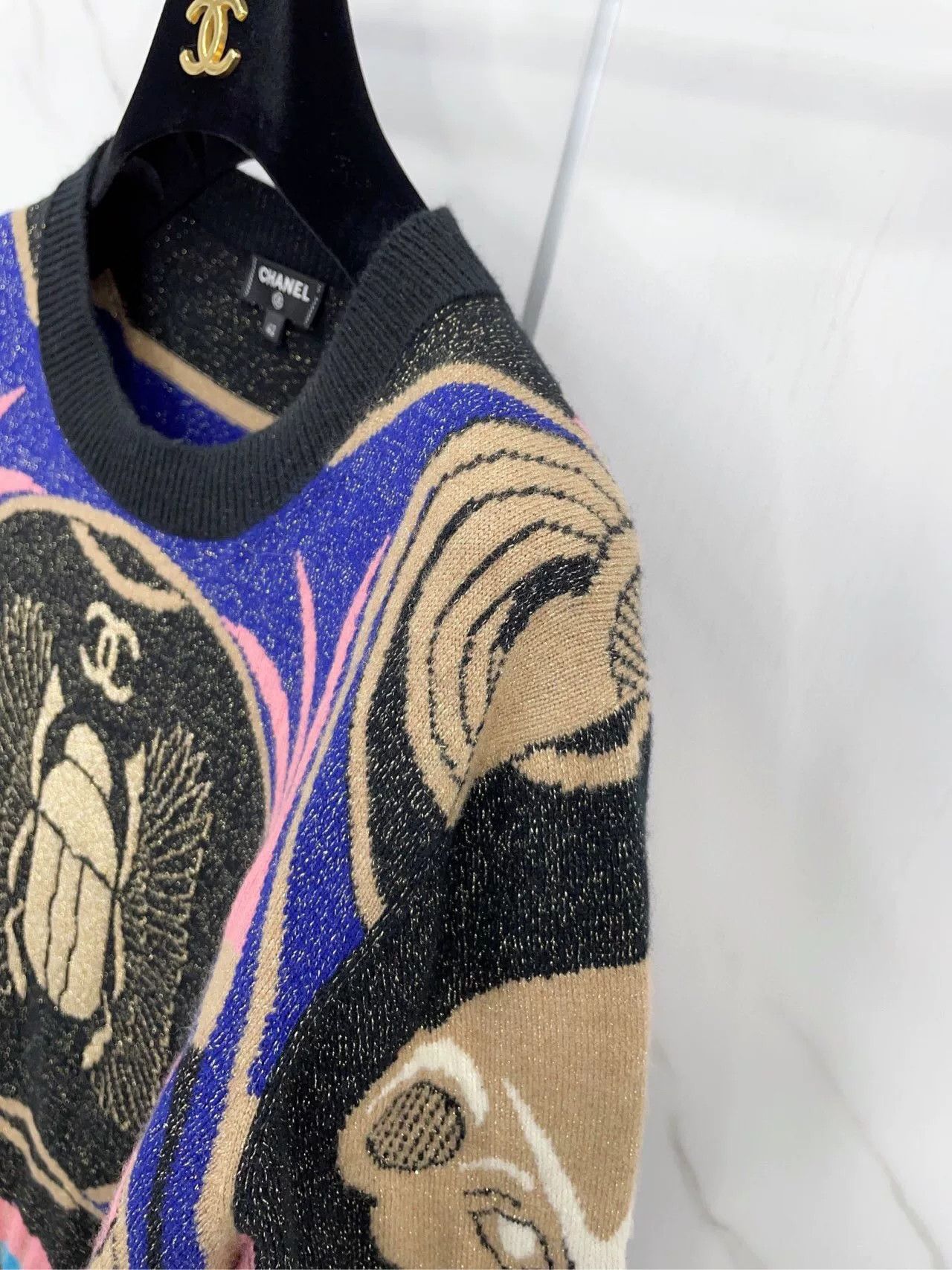 Chanel Chanel Egypt Beetle Wool Knit Sweater Size M / US 6-8 / IT 42-44 - 5 Thumbnail