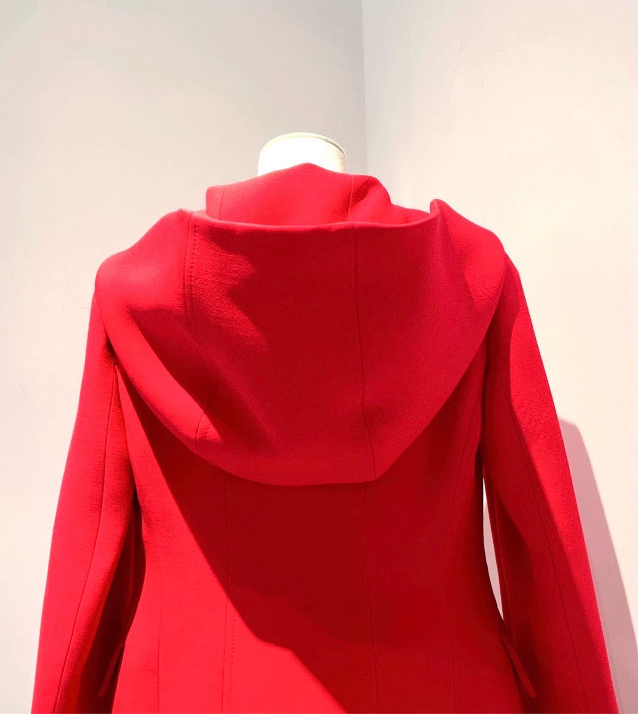 Dior Dior Red Single-Breasted Wool Hooded Coat Size XS / US 0-2 / IT 36-38 - 5 Thumbnail