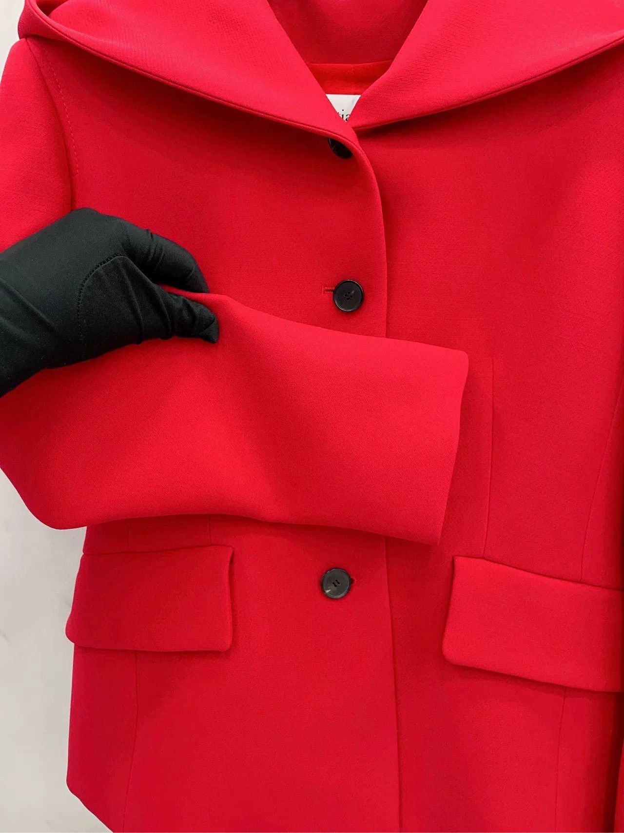 Dior Dior Red Single-Breasted Wool Hooded Coat Size XS / US 0-2 / IT 36-38 - 7 Thumbnail