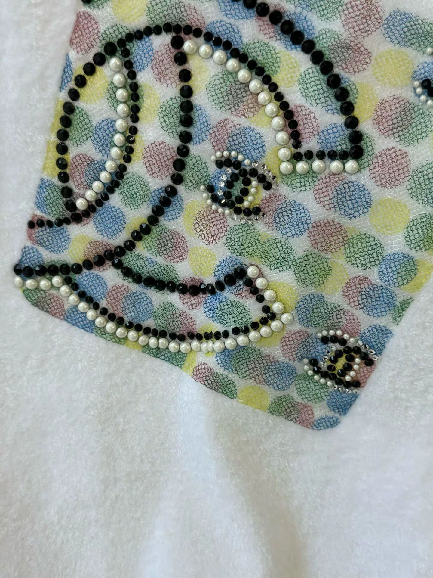 Chanel Chanel White Terry CC Rhinestone Color Pocket Polo Size S / US 4 / IT 40 - 2 Thumbnail