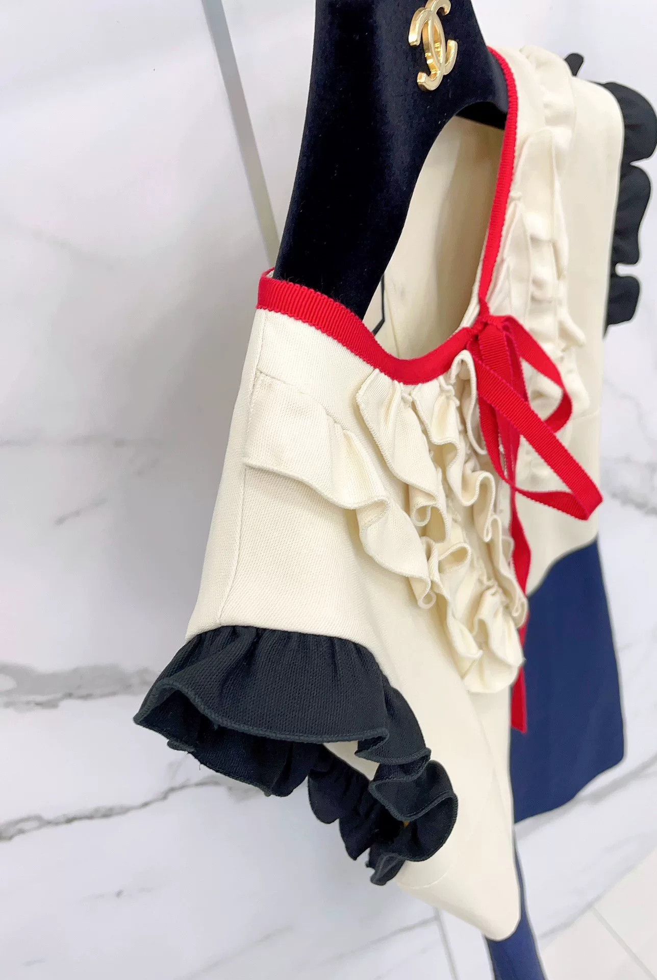 Gucci Gucci Ruffle Red Strap Colorblock Dress Size S / US 4 / IT 40 - 7 Thumbnail