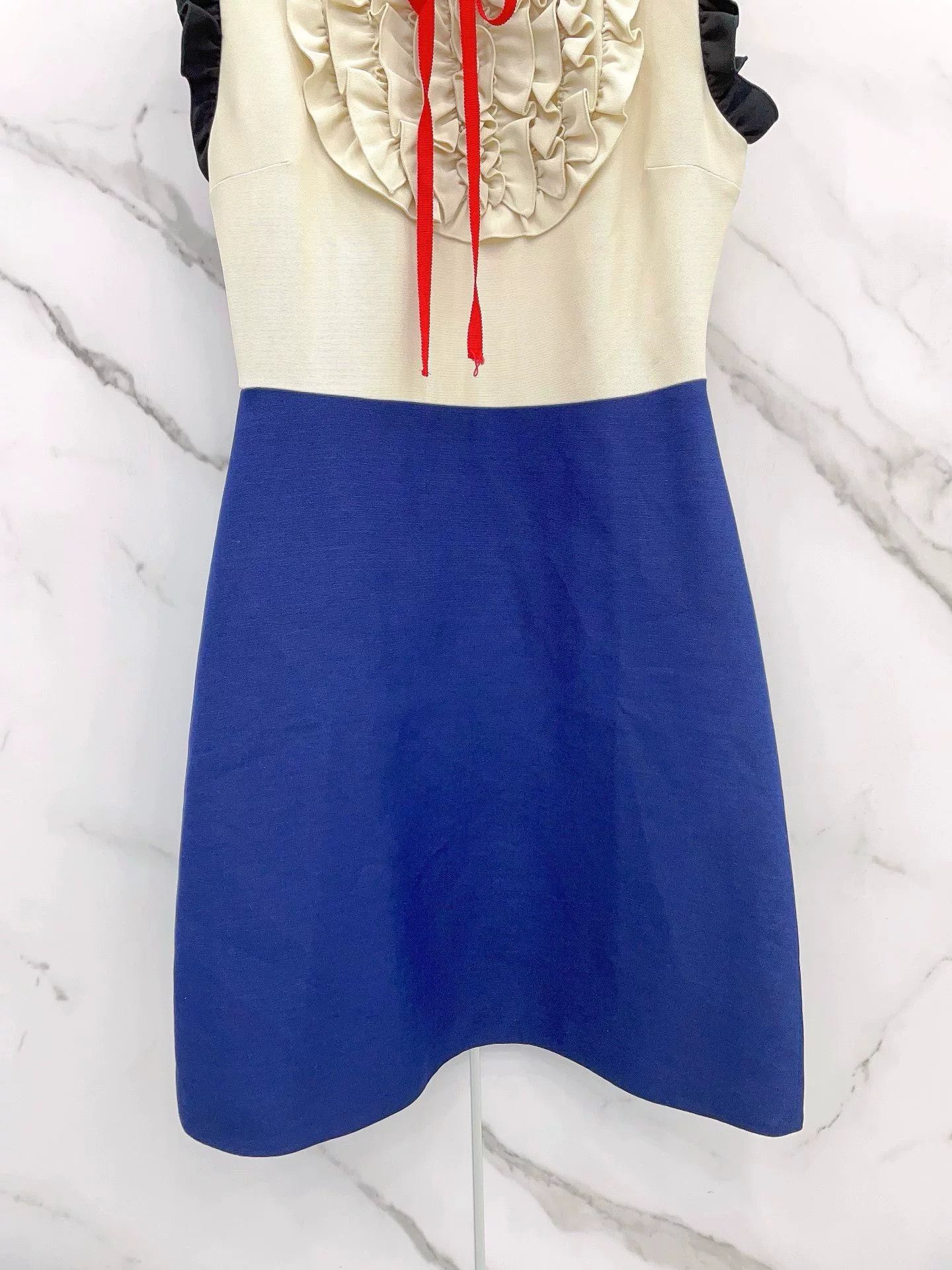 Gucci Gucci Ruffle Red Strap Colorblock Dress Size S / US 4 / IT 40 - 5 Thumbnail