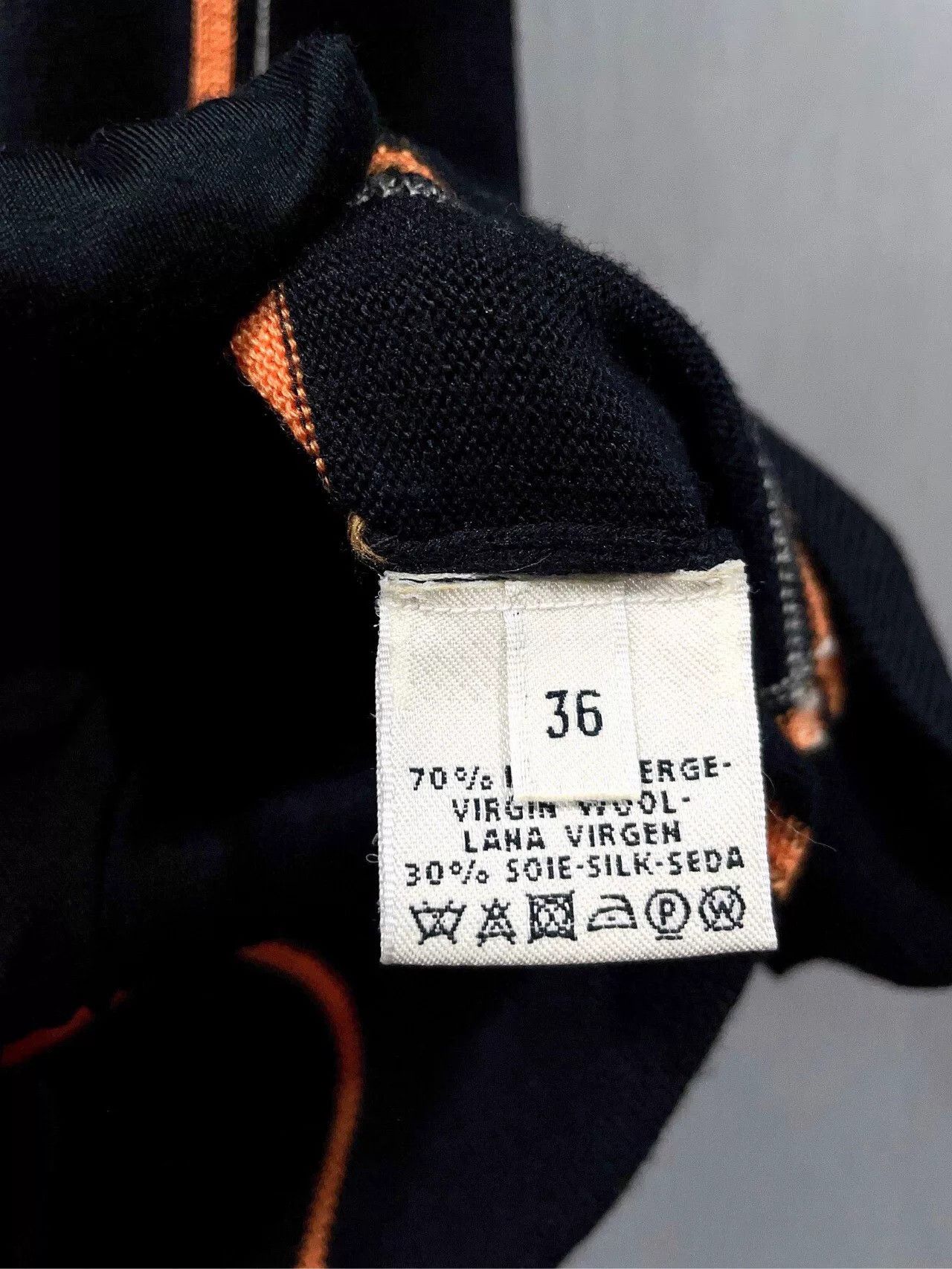 Hermes Hermès Black Orange Check Knit Top Size XS / US 0-2 / IT 36-38 - 8 Thumbnail