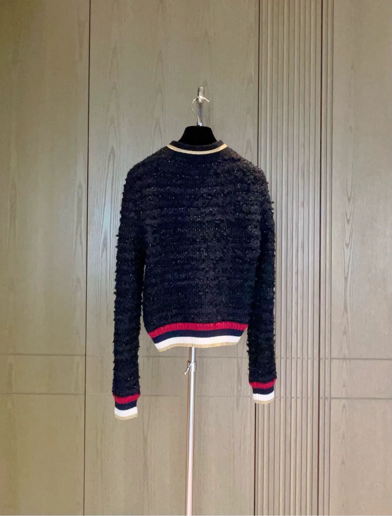 Gucci Gucci Black Tweed Pearl Button Knit Jacket Size XS / US 0-2 / IT 36-38 - 2 Thumbnail