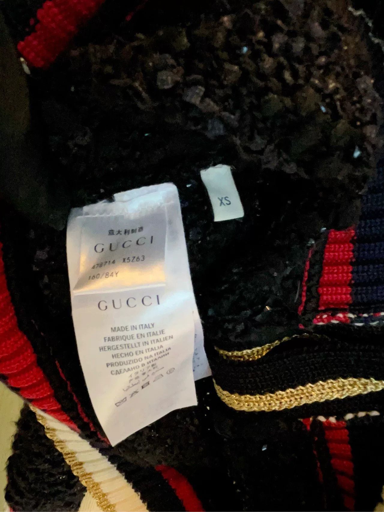 Gucci Gucci Black Tweed Pearl Button Knit Jacket Size XS / US 0-2 / IT 36-38 - 8 Thumbnail