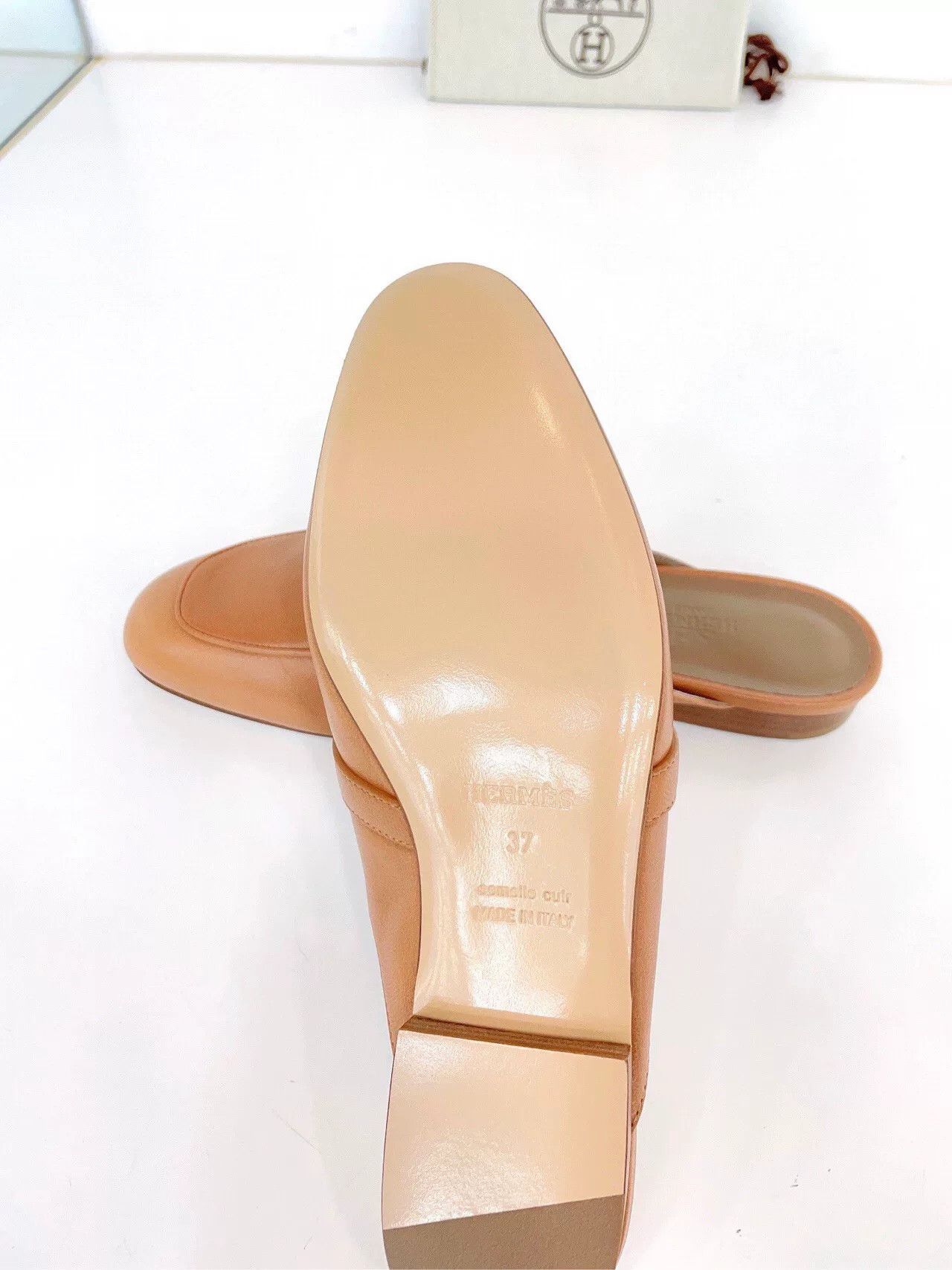Hermes Hermes Kelly Brown Leather Mules Size US 6 / IT 36 - 6 Thumbnail