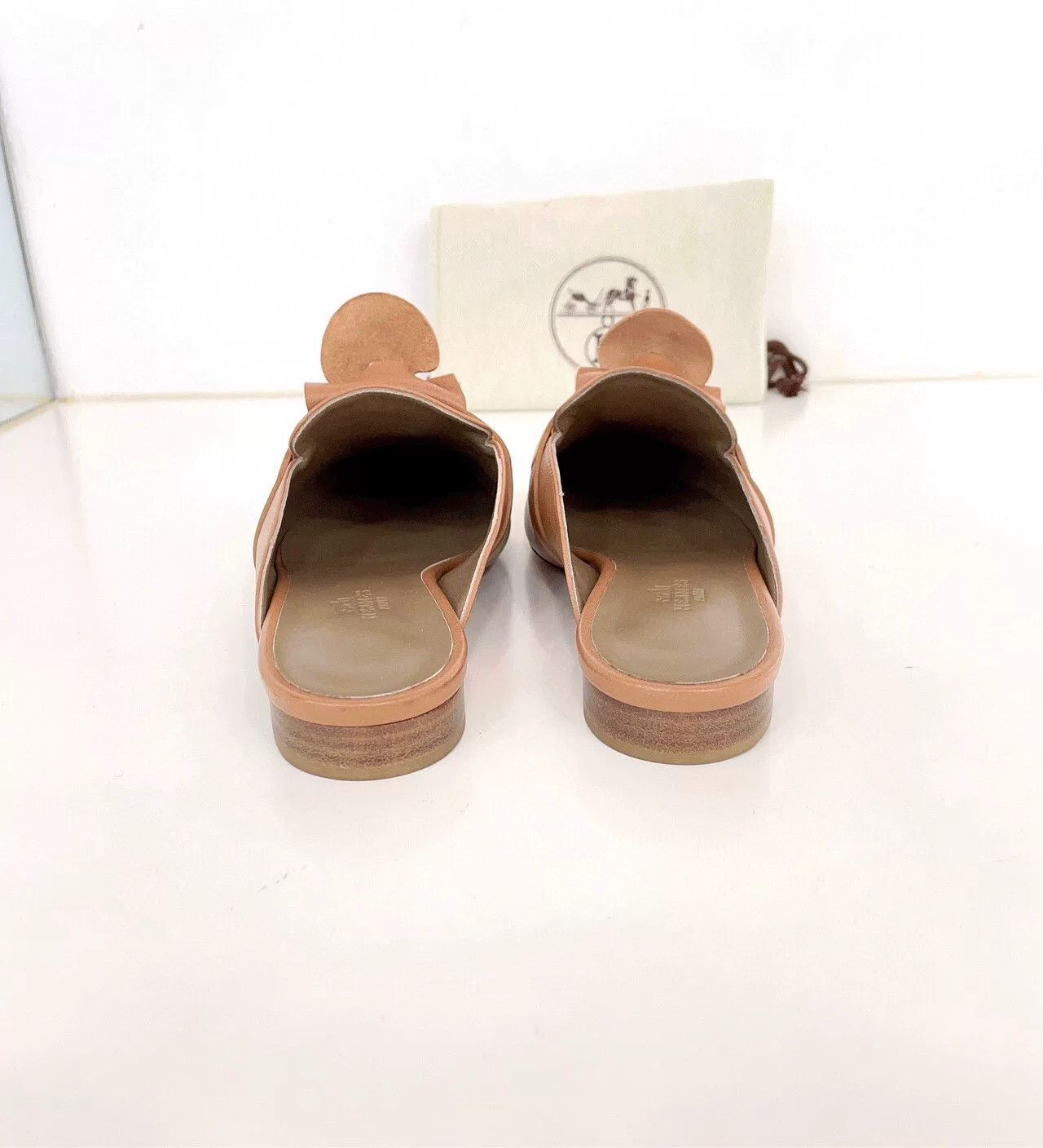 Hermes Hermes Kelly Brown Leather Mules Size US 6 / IT 36 - 8 Thumbnail