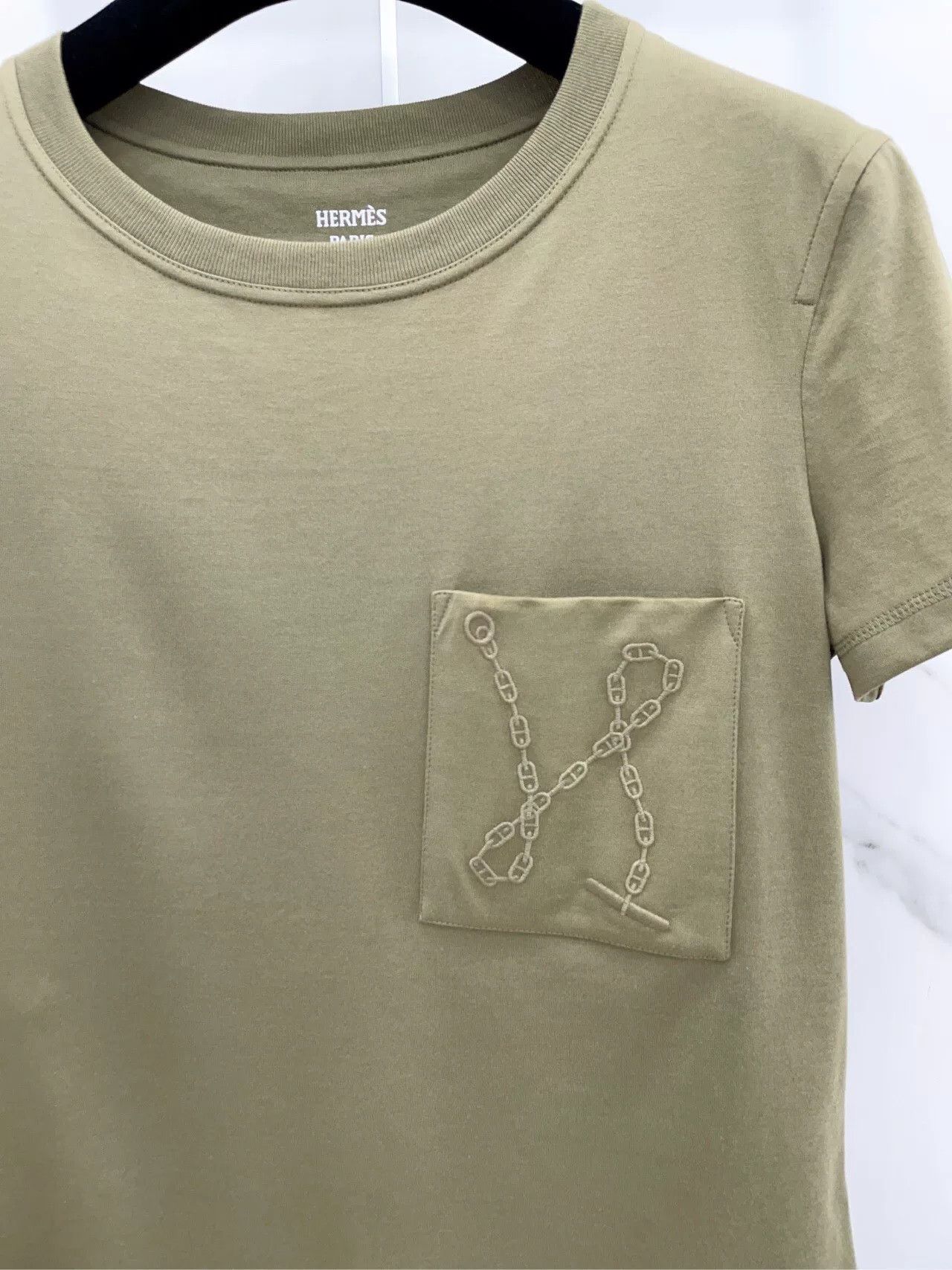 Hermes Hermes New Olive Green Short-Sleeve T-Shirt Size XS / US 0-2 / IT 36-38 - 4 Thumbnail
