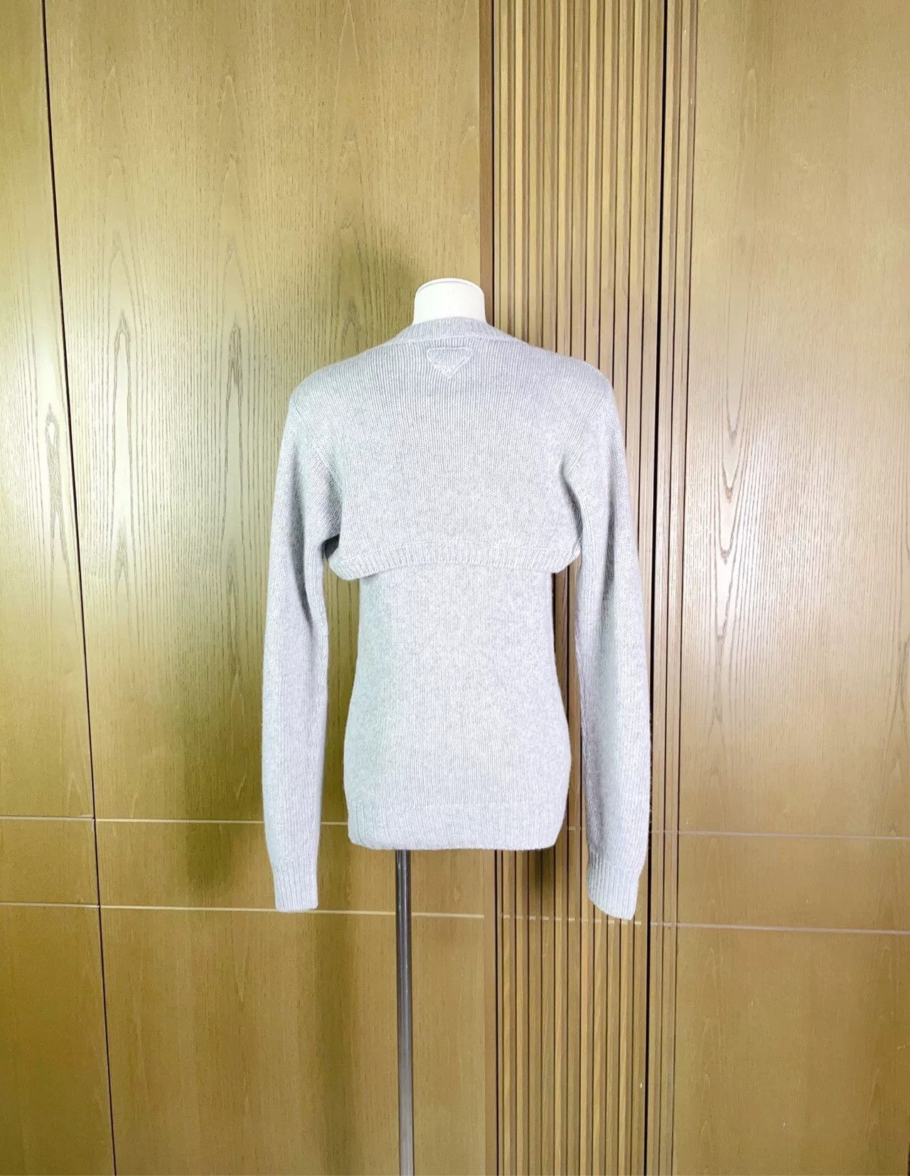 Prada Prada Gray Knit Cardigan Camisole Set Size XS / US 0-2 / IT 36-38 - 2 Thumbnail