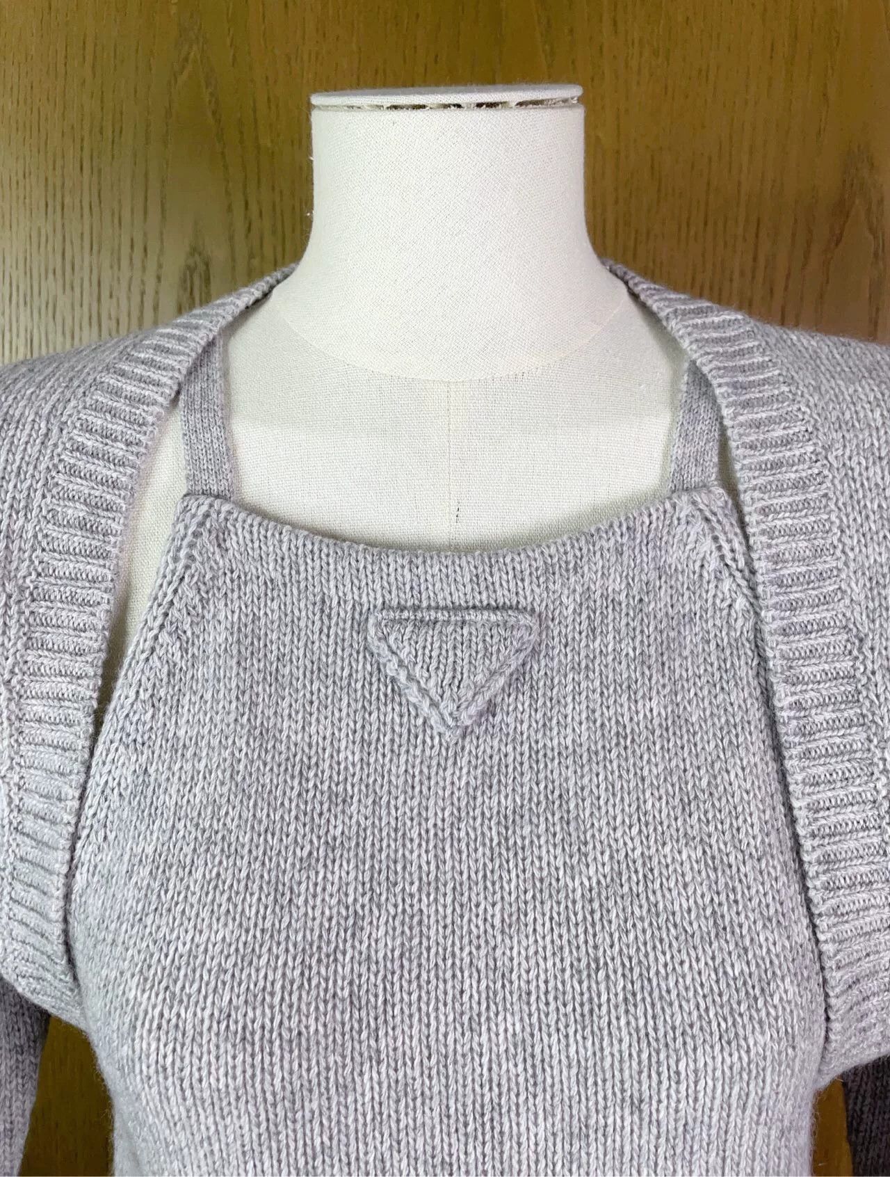 Prada Prada Gray Knit Cardigan Camisole Set Size XS / US 0-2 / IT 36-38 - 5 Thumbnail