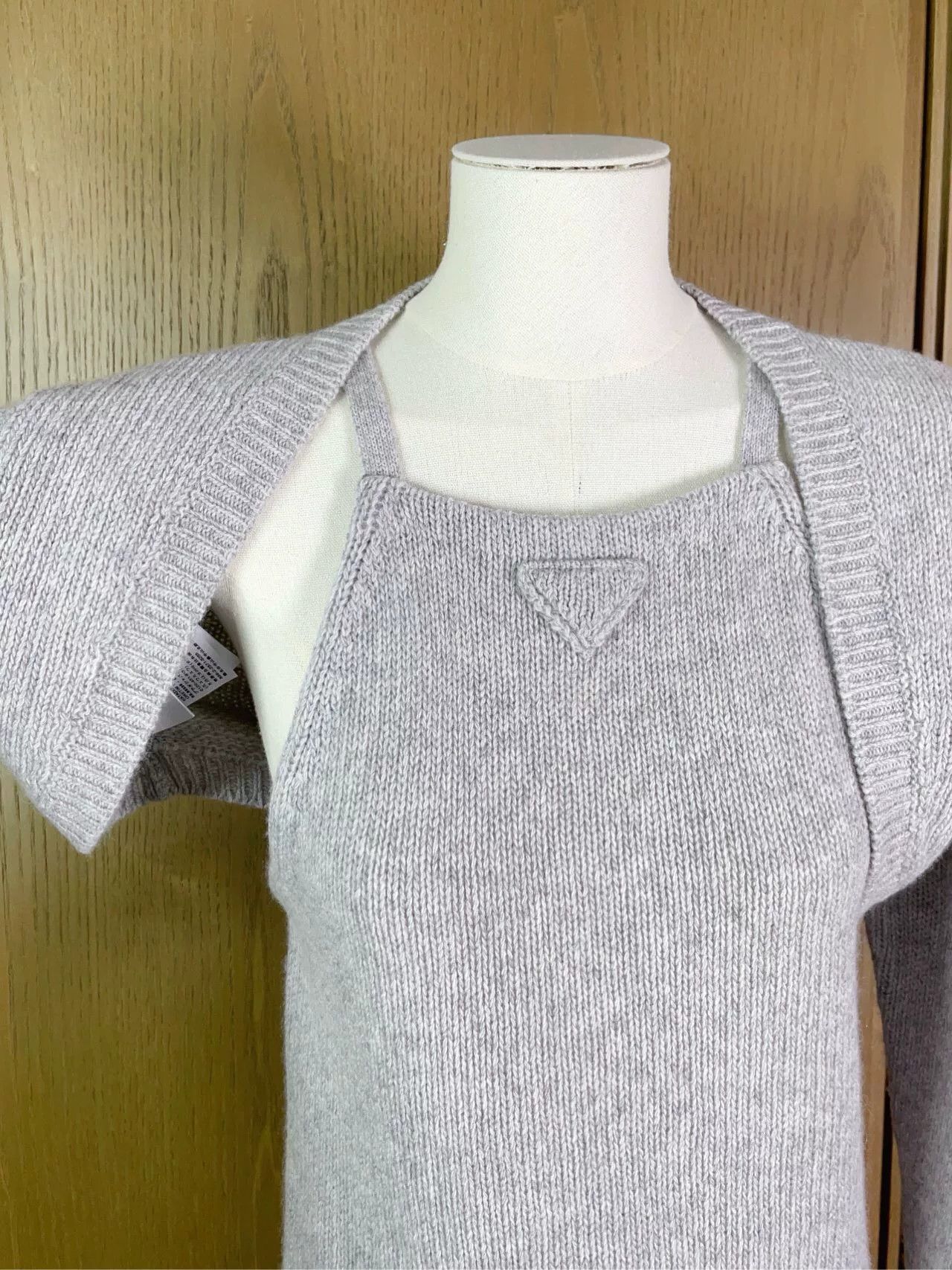 Prada Prada Gray Knit Cardigan Camisole Set Size XS / US 0-2 / IT 36-38 - 6 Thumbnail