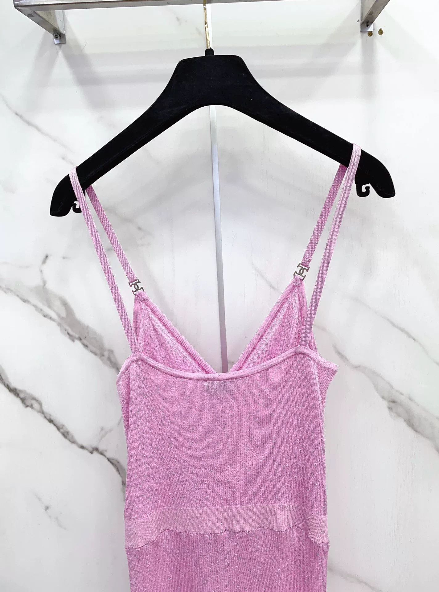 Chanel Chanel 23P Pink Knit Camisole Jumpsuit Size 36" / US 14 / IT 50 - 7 Thumbnail