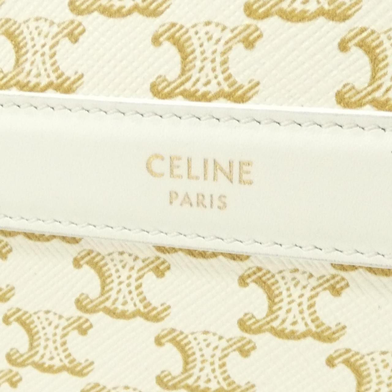 Celine Celine Celine Triomphe Canvas Lamb Shoulder Bag Leather Shoulder Bag 10G342CAM DUTY FREE for USA Size ONE SIZE - 4 Thumbnail