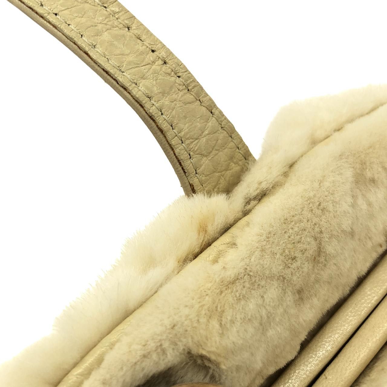Louis Vuitton Louis Vuitton Louis Vuitton Demi Lune Cabochon Mink Fur Calf Bag Fur Handbag M95079 DUTY FREE for USA Size ONE SIZE - 4 Thumbnail