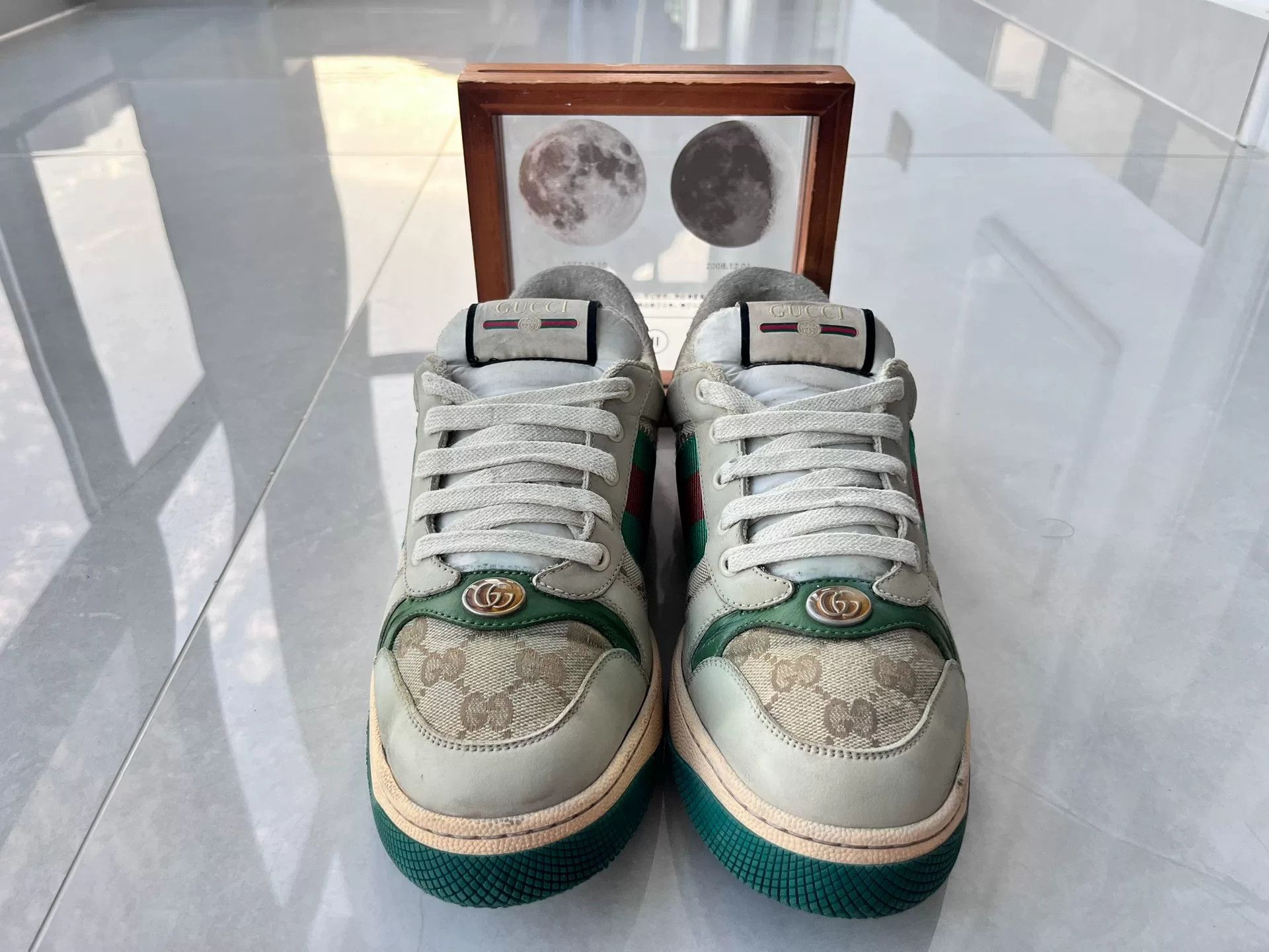 Gucci Gucci Distressed Green Lowtop Sneakers 9 Men Size US 9 / EU 42 - 4 Thumbnail