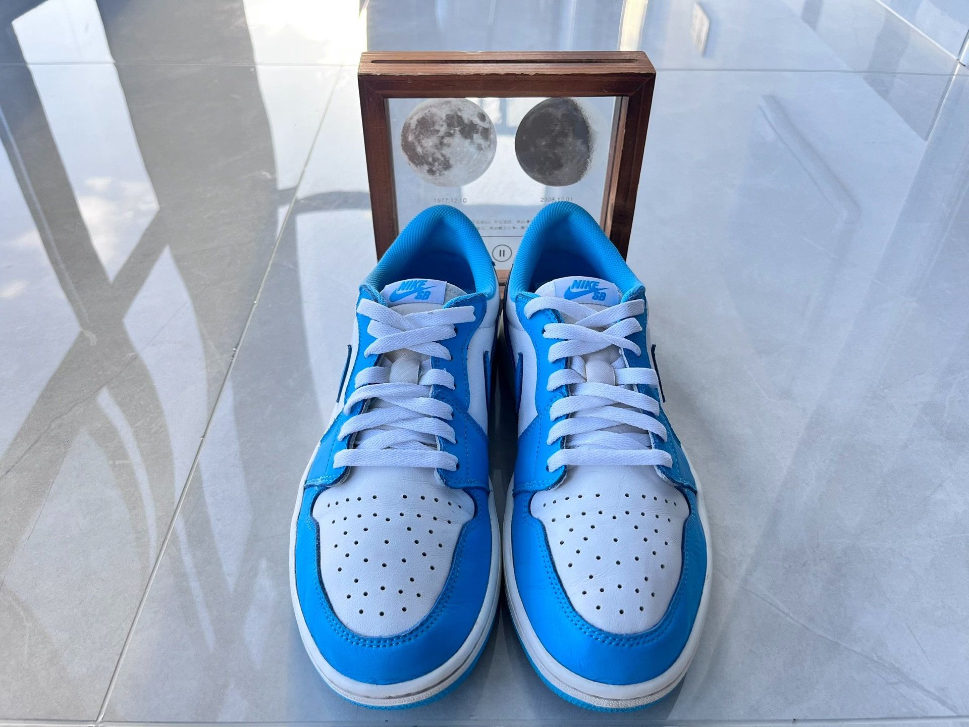 Nike Nike AJ1 Blue Lowtop Sneakers 11 Men Size US 11 / EU 44 - 4 Thumbnail