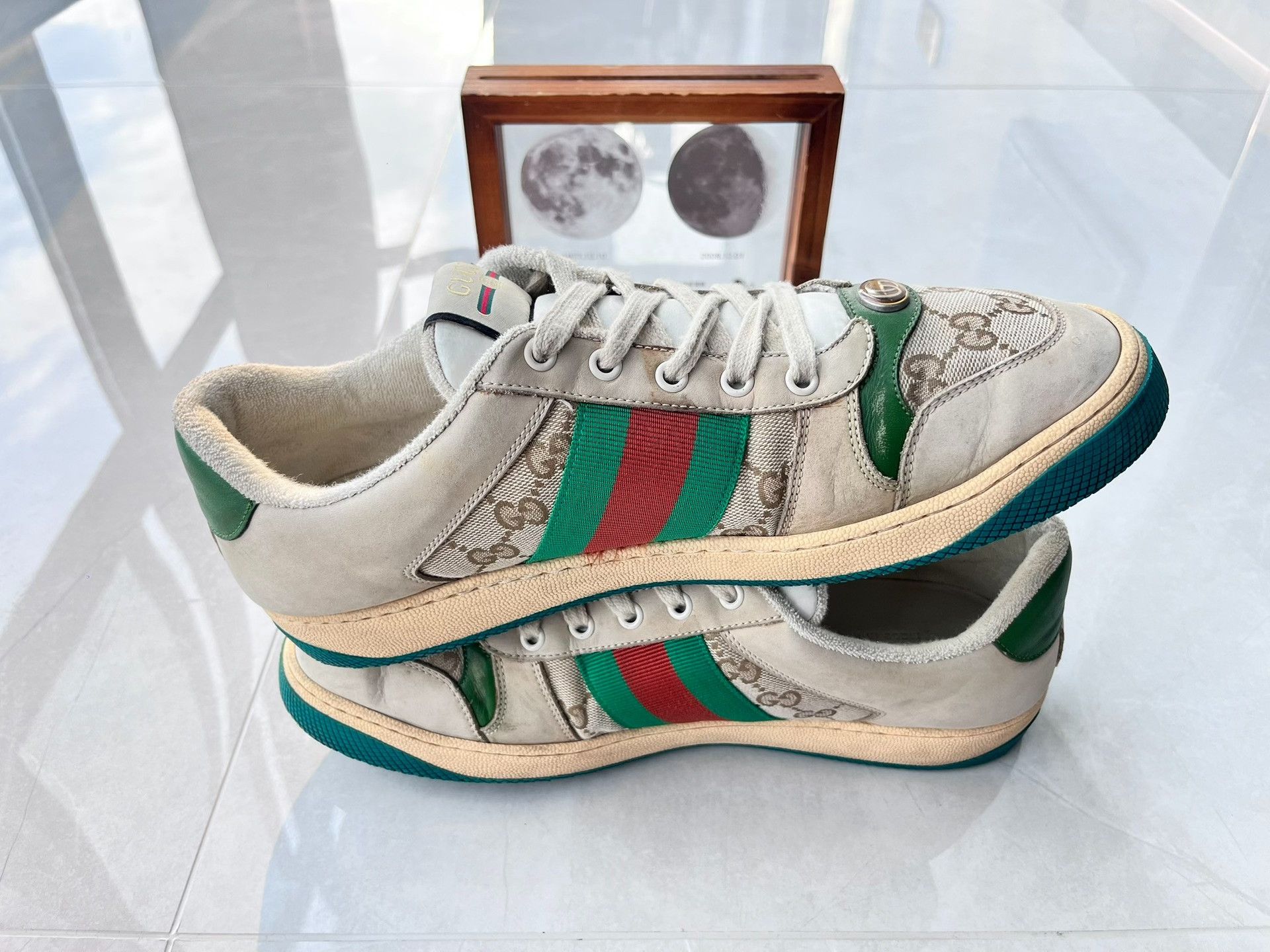 Gucci Gucci Distressed Green Lowtop Sneakers 10 Men Size US 10 / EU 43 - 3 Thumbnail