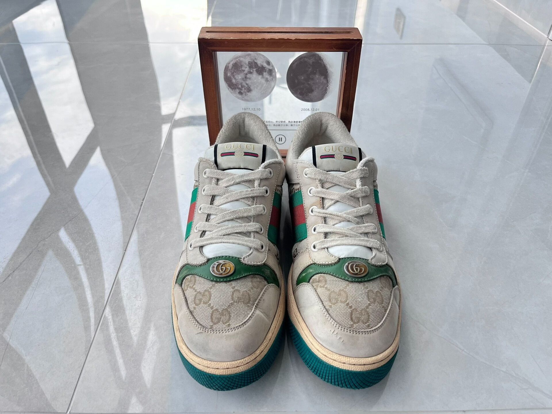 Gucci Gucci Distressed Green Lowtop Sneakers 10 Men Size US 10 / EU 43 - 4 Thumbnail