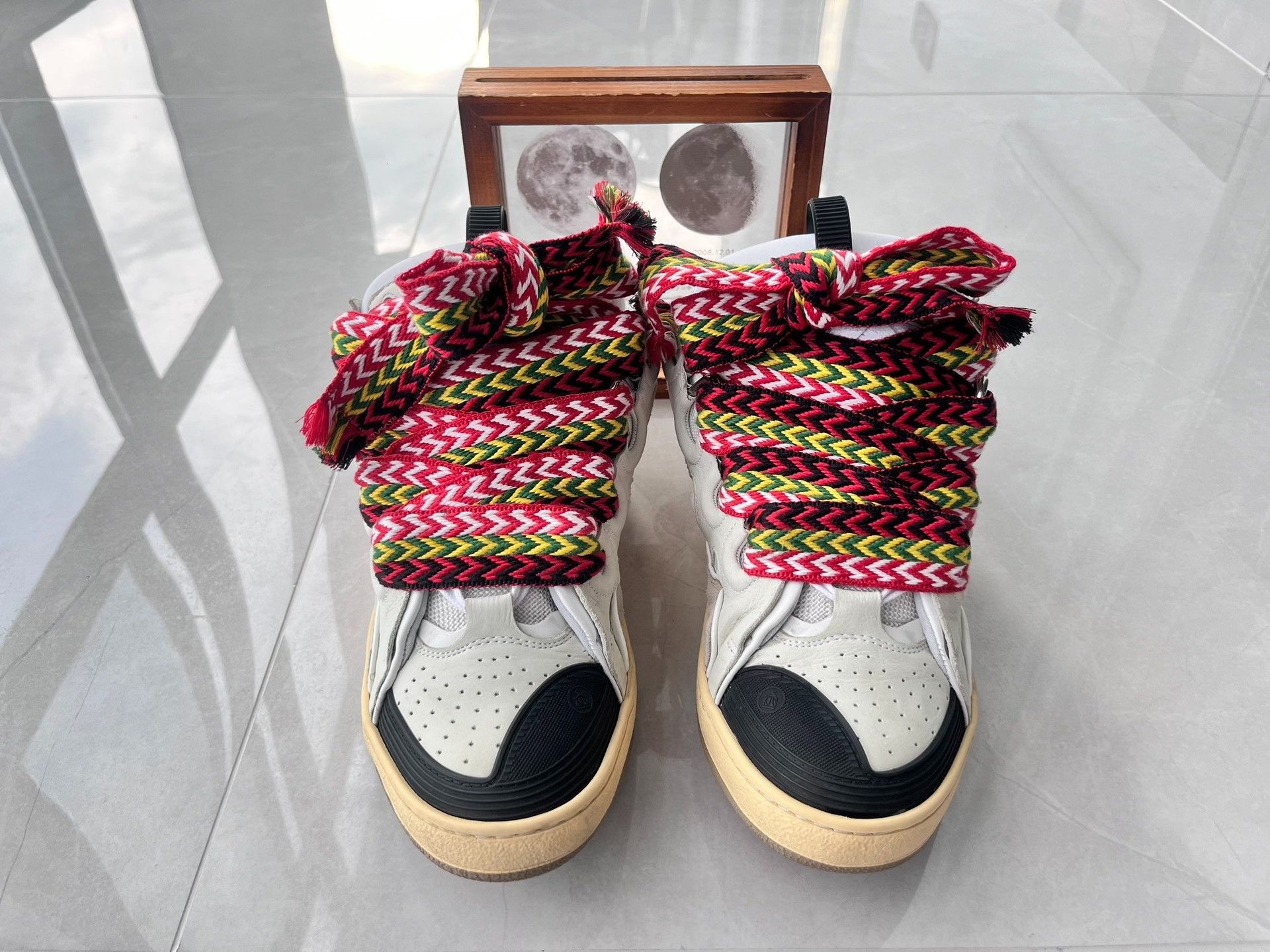 Lanvin Lanvin Patchwork White Lowtop Sneakers 10 Men Size US 10 / EU 43 - 4 Thumbnail