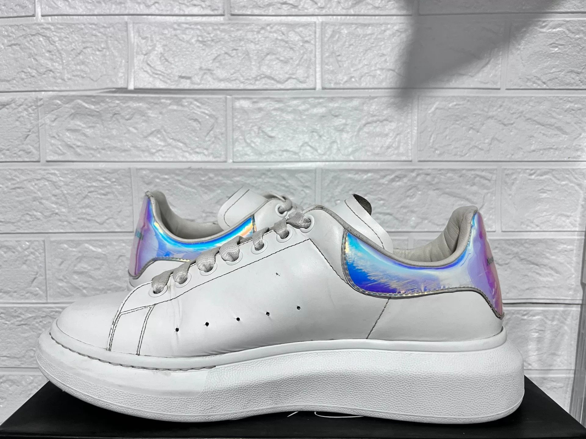 Alexander McQueen Alexander McQueen Laser Rainbow Multi Lowtop Sneakers Women Size US 12 / IT 42 - 3 Thumbnail