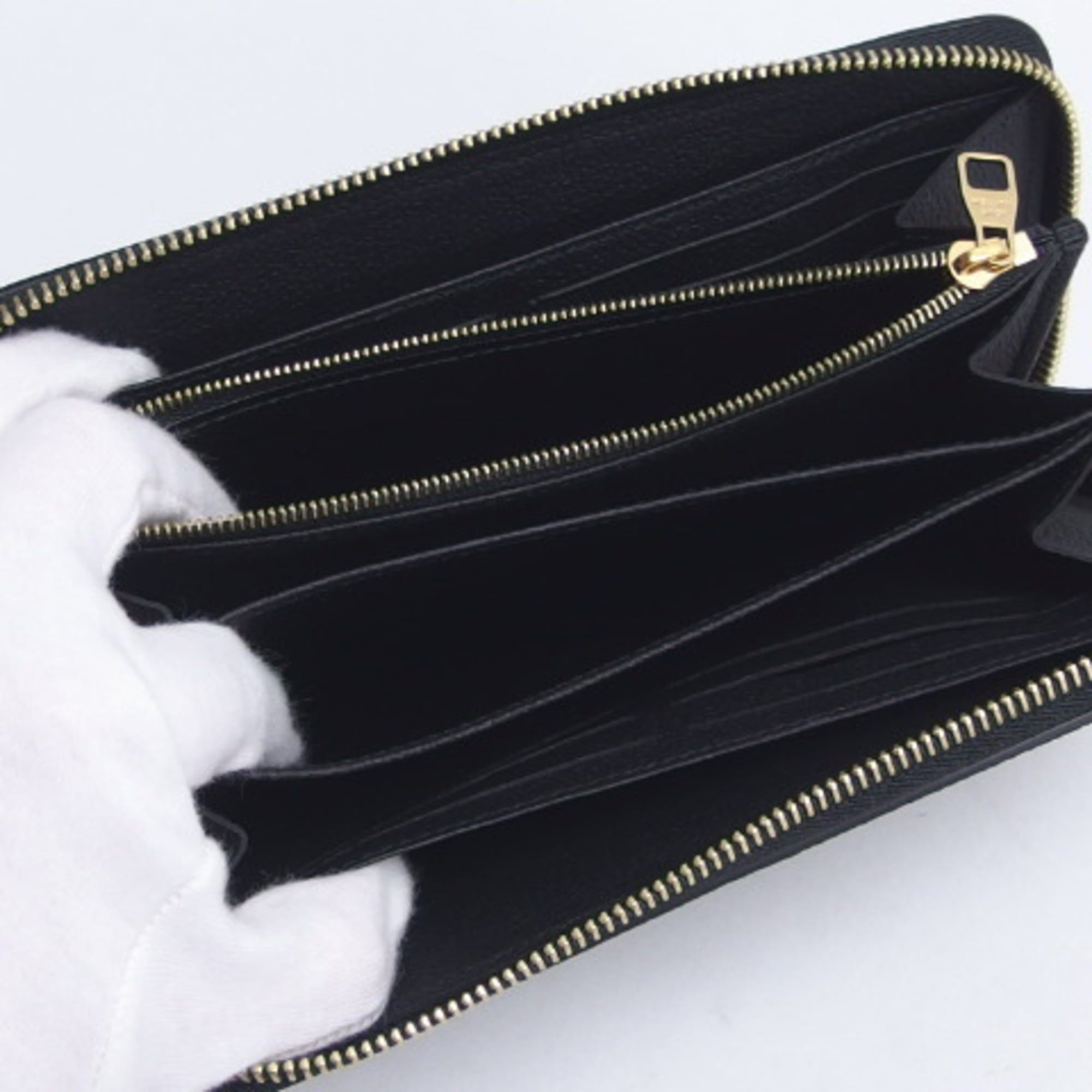 Louis Vuitton Louis Vuitton Monogram Empreinte Studded Zippy Wallet, Black Size ONE SIZE - 7 Thumbnail
