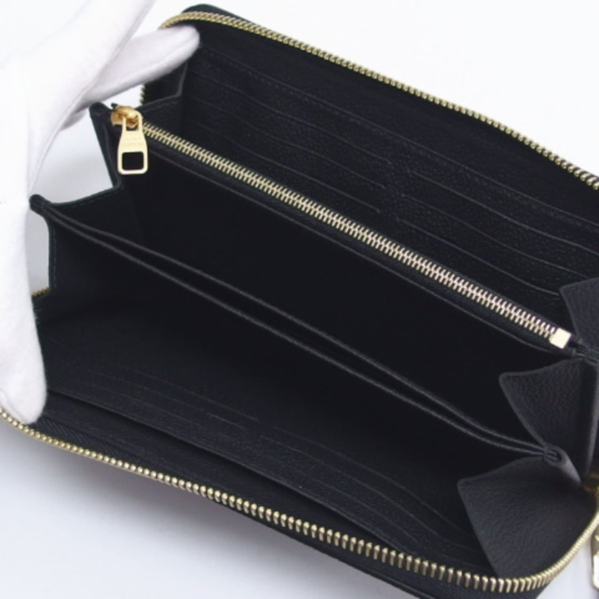 Louis Vuitton Louis Vuitton Monogram Empreinte Studded Zippy Wallet, Black Size ONE SIZE - 6 Thumbnail
