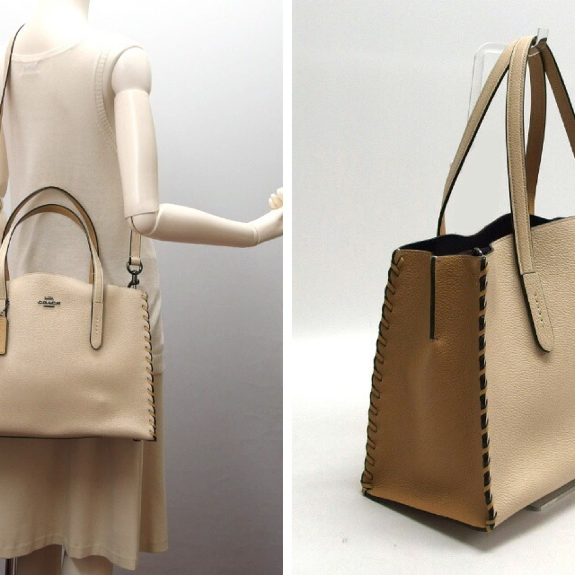 Coach Coach Charlie Carryall Tote Bag, Beige Size ONE SIZE - 3 Thumbnail