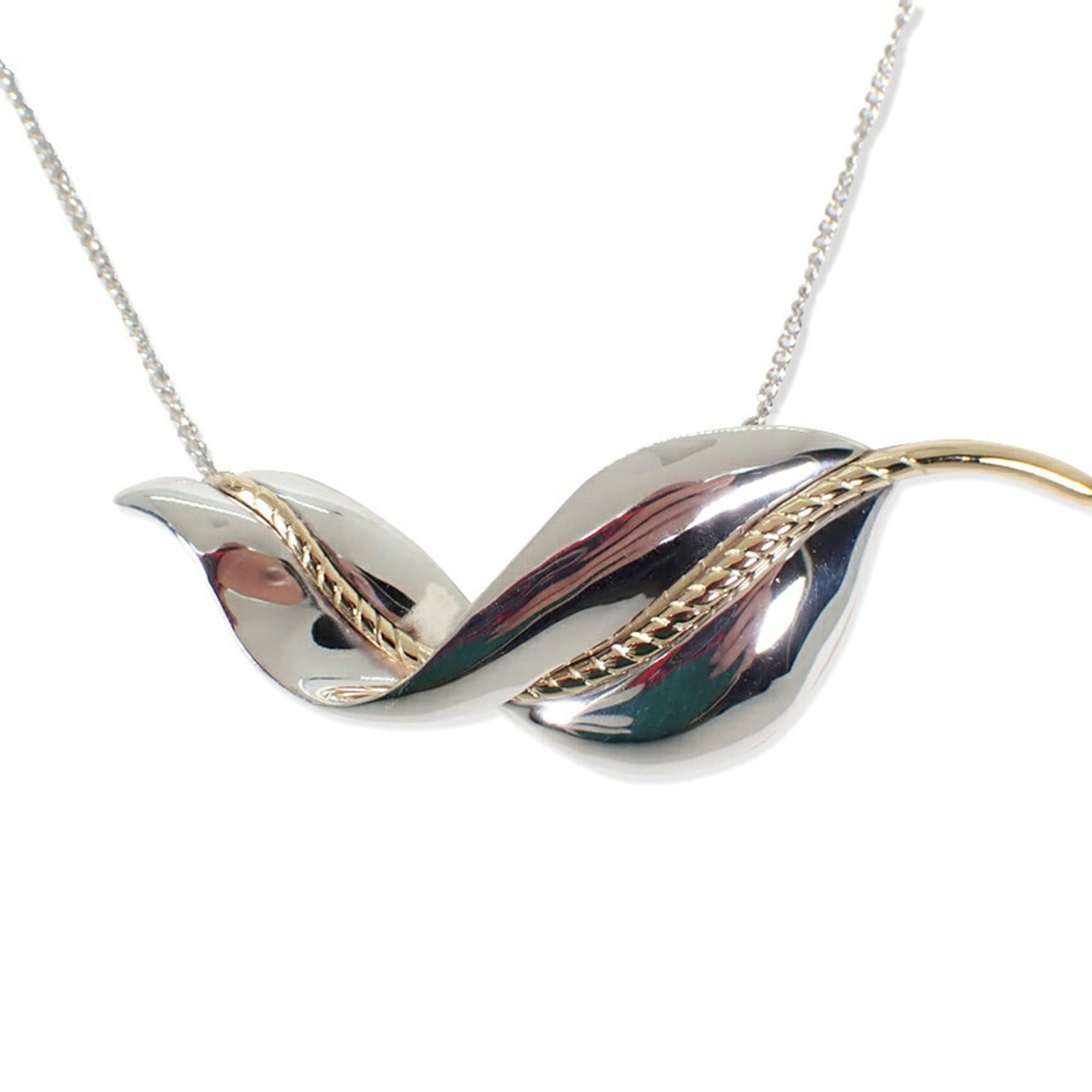 Tiffany & Co. TIFFANY & Co. 925 750 Leaf Pendant Necklace Size ONE SIZE - 2 Thumbnail