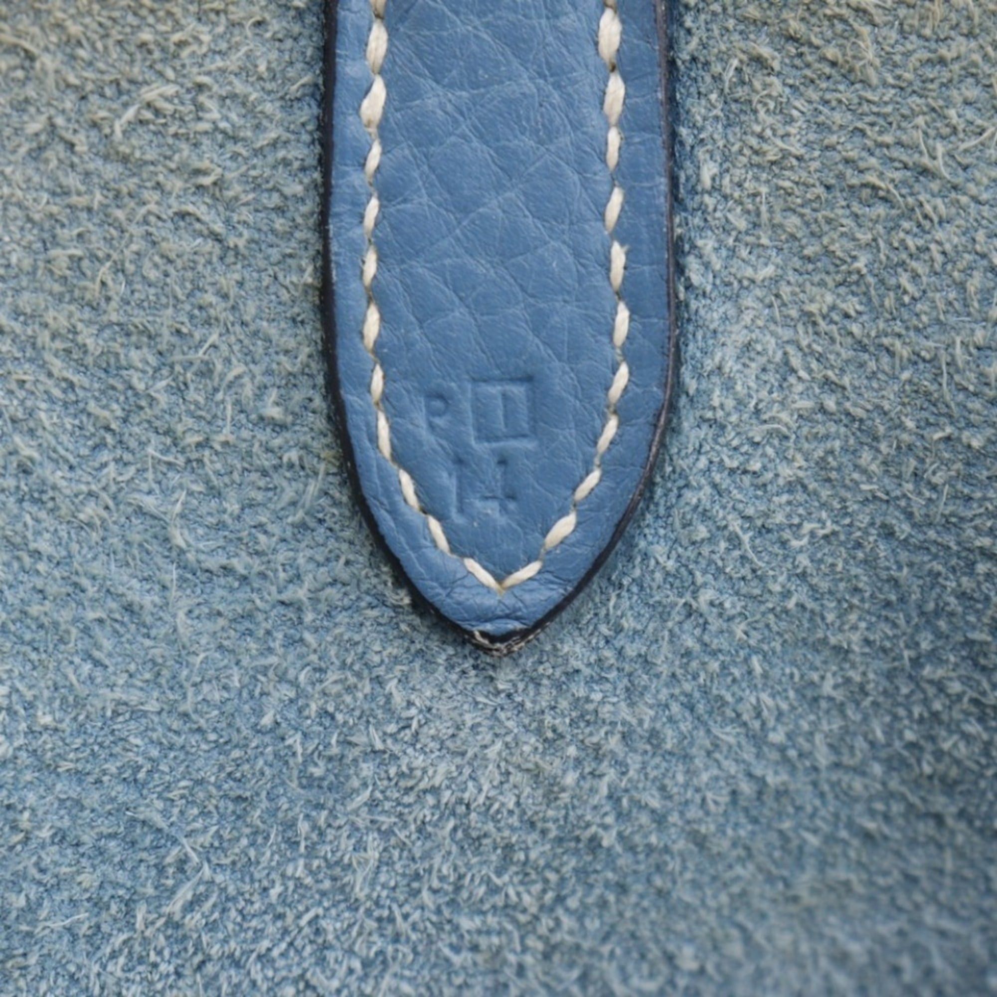 Hermes Hermes Manjoir MM Shoulder Bag, Taurillon Clemence Leather, Blue Jean, 2005 Model, A5 Size, Drawstring, Women's. Size ONE SIZE - 14 Thumbnail