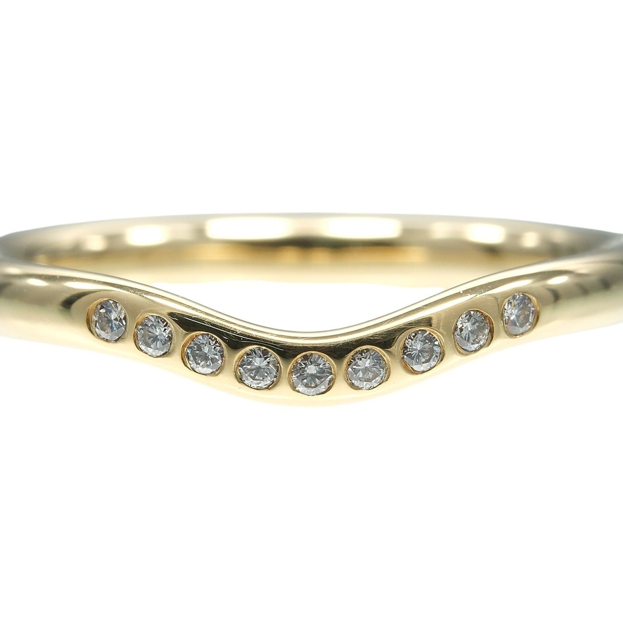 Tiffany & Co. Tiffany & Co. Curved Band Ring, Size 11.5, 18K Yellow Gold, 9 Diamonds, Approx. 2.53g. Size ONE SIZE - 6 Thumbnail