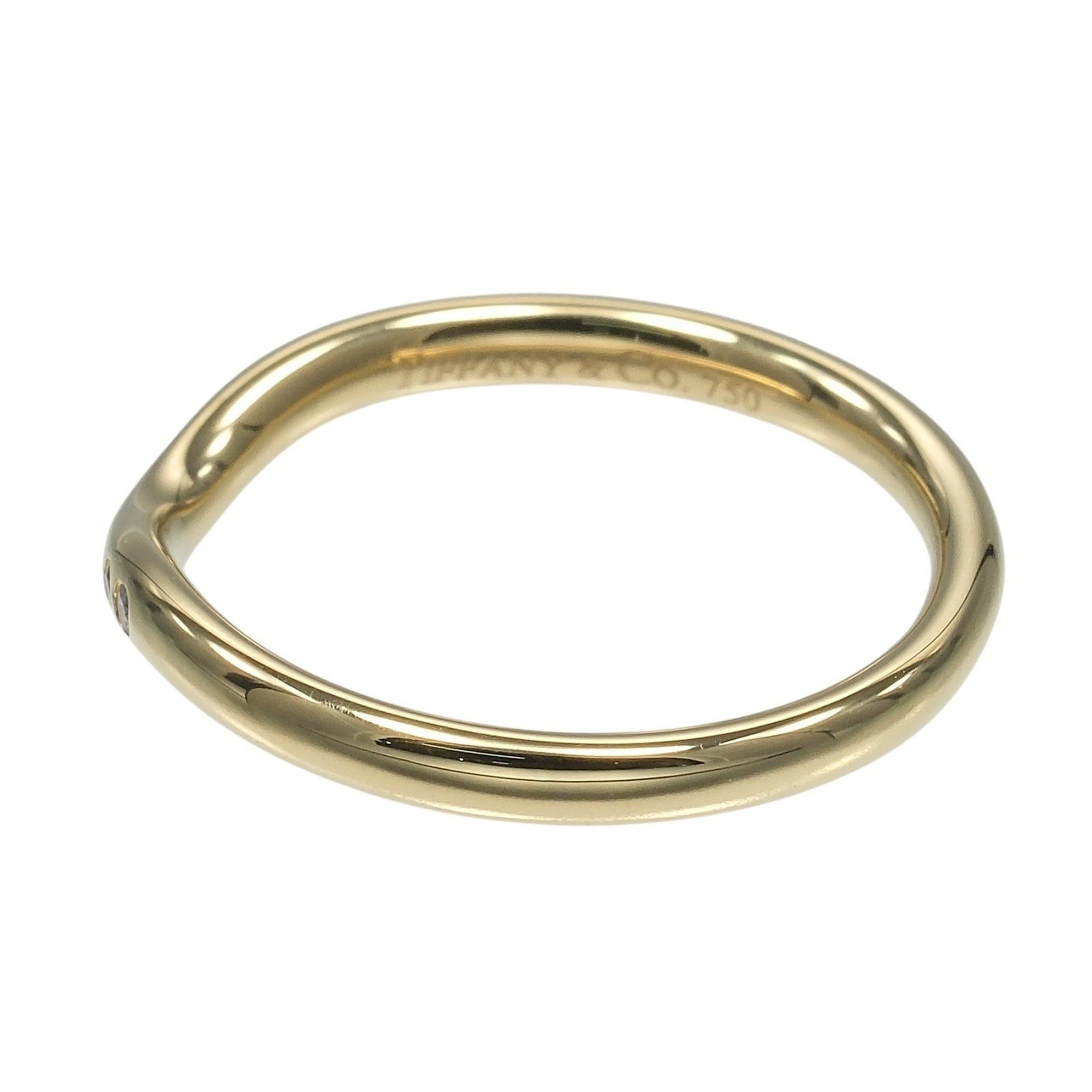 Tiffany & Co. Tiffany & Co. Curved Band Ring, Size 11.5, 18K Yellow Gold, 9 Diamonds, Approx. 2.53g. Size ONE SIZE - 8 Thumbnail
