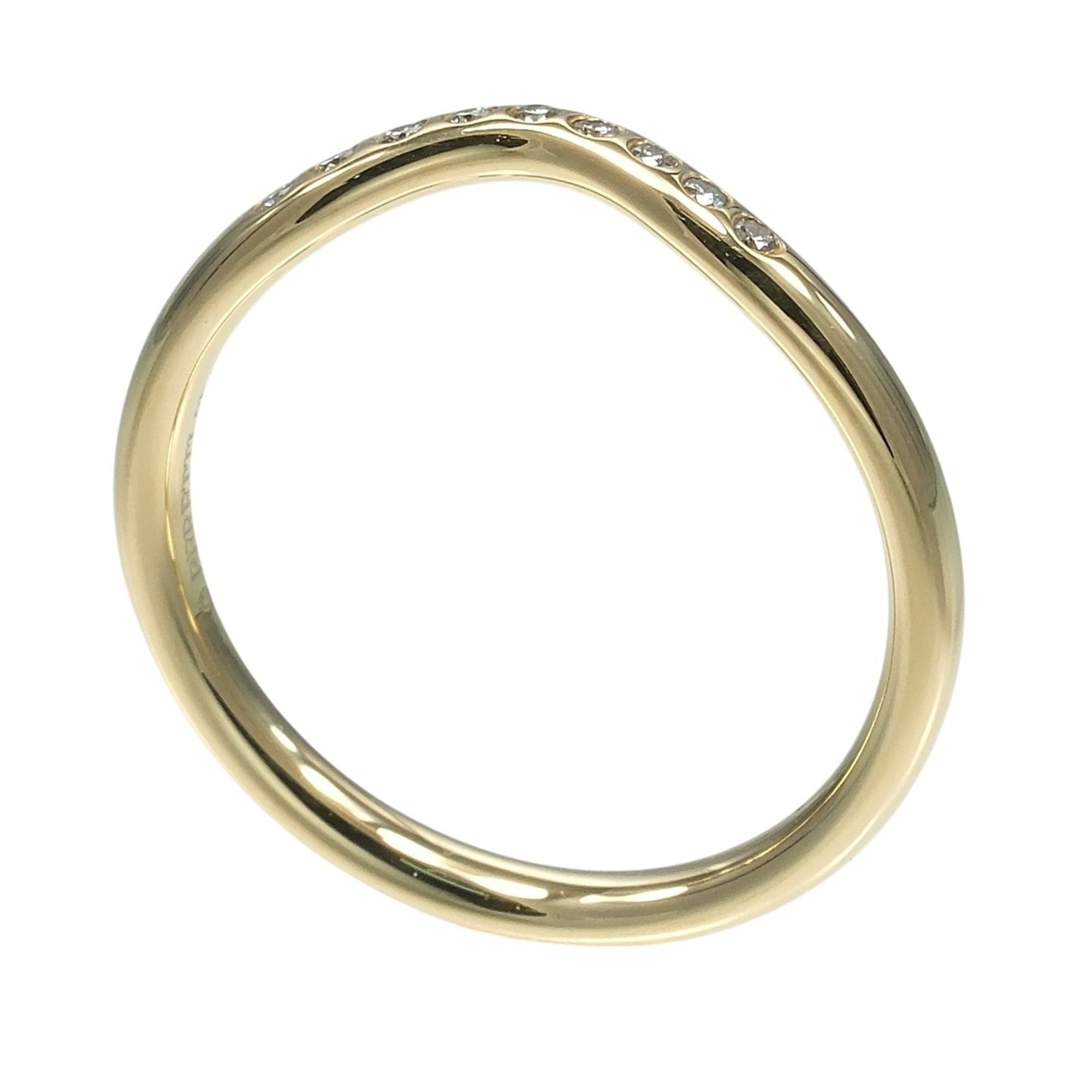 Tiffany & Co. Tiffany & Co. Curved Band Ring, Size 11.5, 18K Yellow Gold, 9 Diamonds, Approx. 2.53g. Size ONE SIZE - 3 Thumbnail