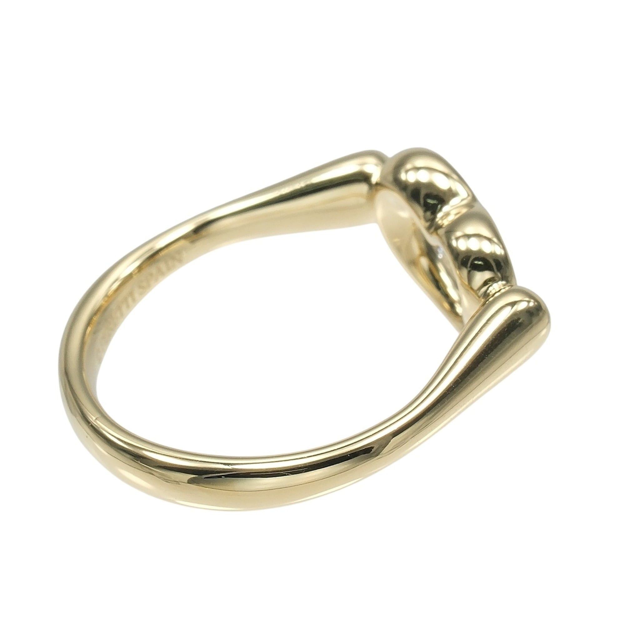 Tiffany & Co. Tiffany & Co. Open Heart Ring, Size 7.5, 18K Yellow Gold, 5 Diamonds, Approx. 3.54g. Size ONE SIZE - 8 Thumbnail