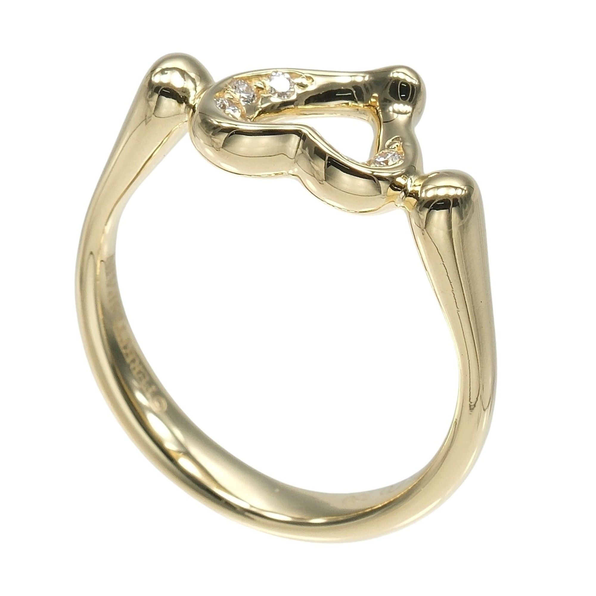 Tiffany & Co. Tiffany & Co. Open Heart Ring, Size 7.5, 18K Yellow Gold, 5 Diamonds, Approx. 3.54g. Size ONE SIZE - 3 Thumbnail