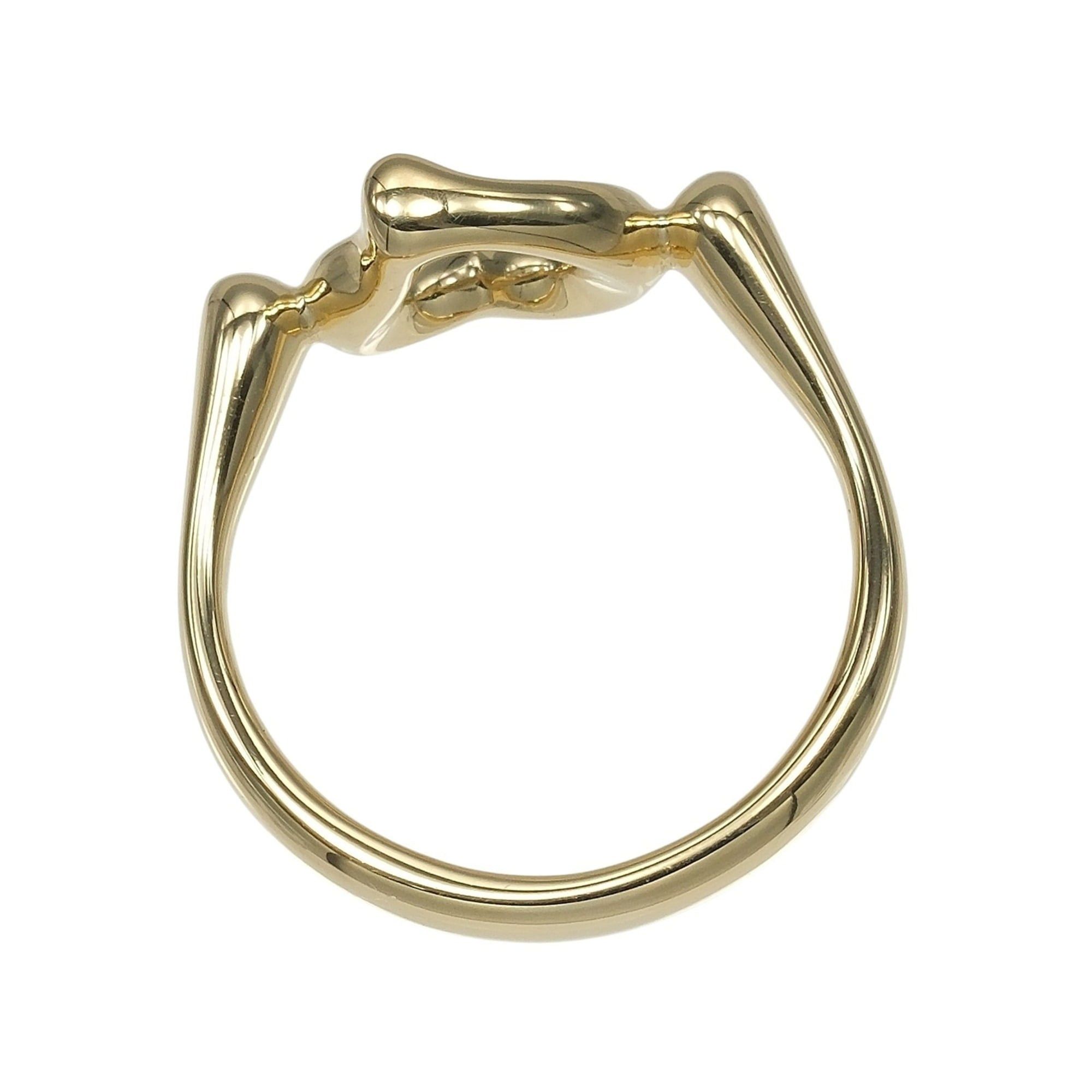 Tiffany & Co. Tiffany & Co. Open Heart Ring, Size 7.5, 18K Yellow Gold, 5 Diamonds, Approx. 3.54g. Size ONE SIZE - 10 Thumbnail