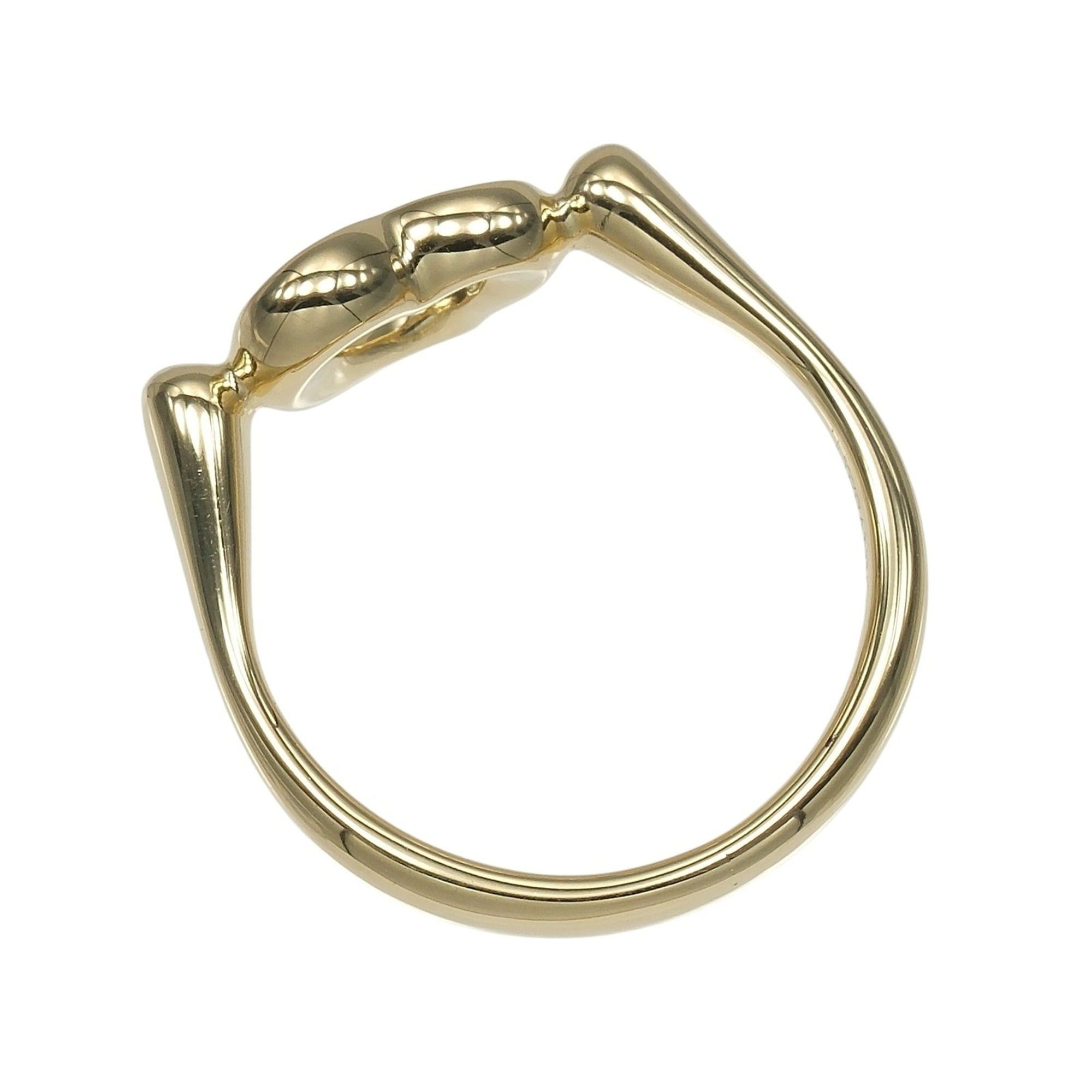 Tiffany & Co. Tiffany & Co. Open Heart Ring, Size 7.5, 18K Yellow Gold, 5 Diamonds, Approx. 3.54g. Size ONE SIZE - 9 Thumbnail