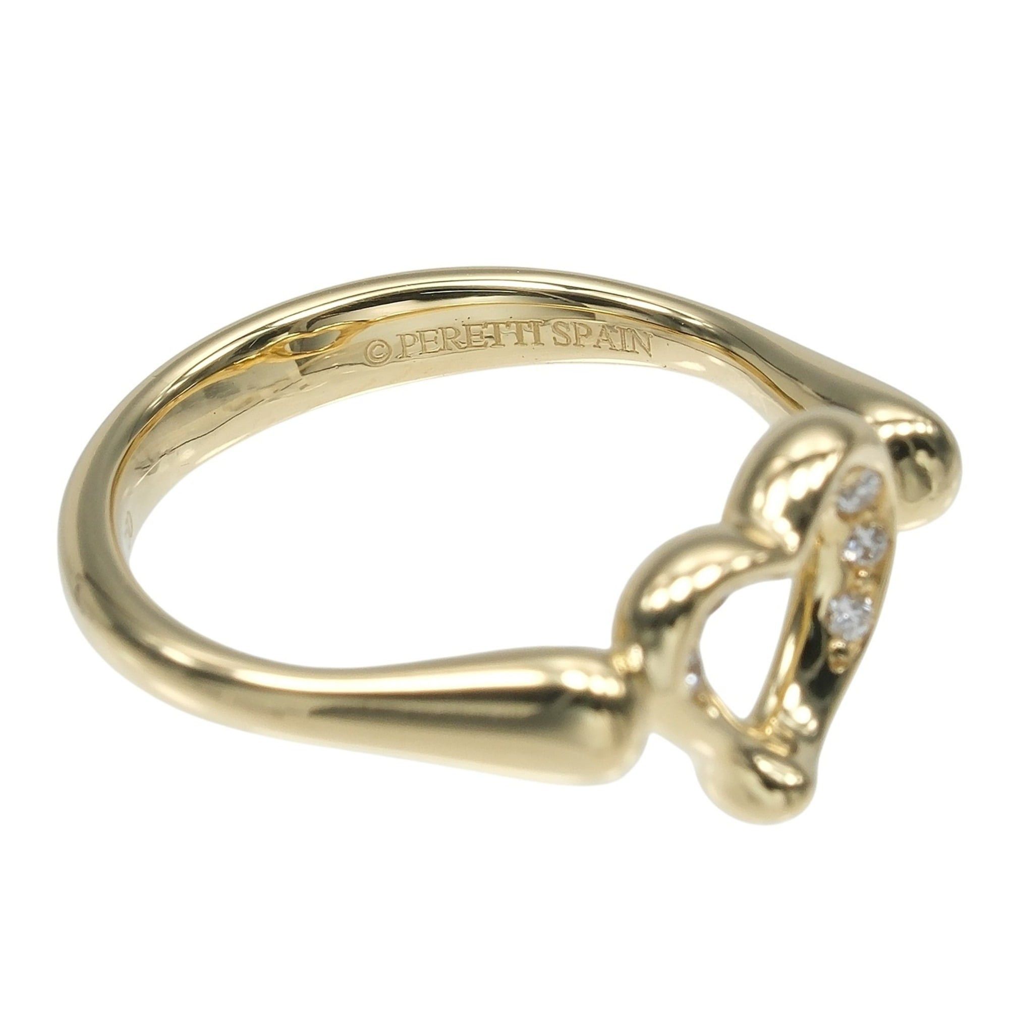 Tiffany & Co. Tiffany & Co. Open Heart Ring, Size 7.5, 18K Yellow Gold, 5 Diamonds, Approx. 3.54g. Size ONE SIZE - 4 Thumbnail