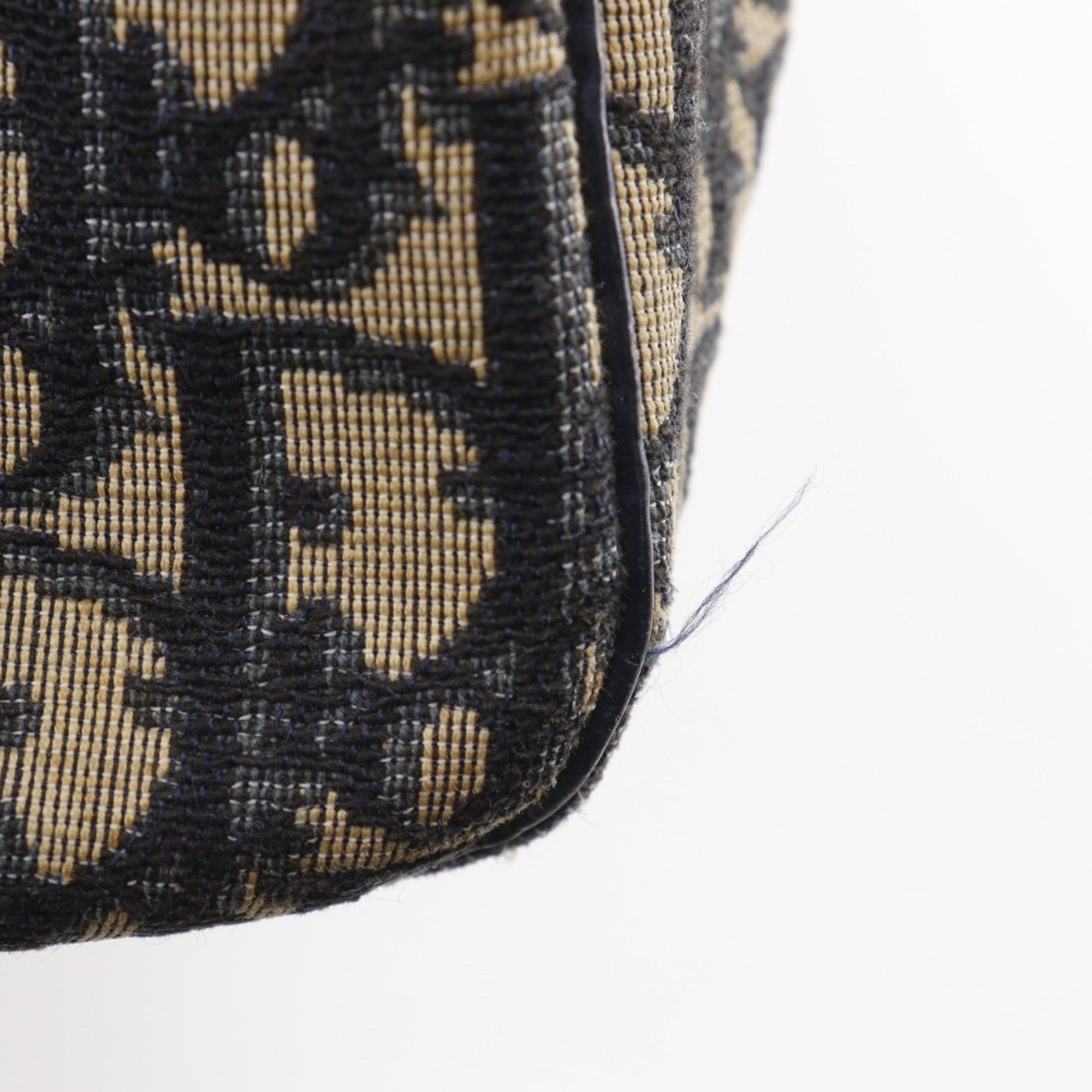 Dior Christian Dior Mini Boston Trotter Handbag, Old Canvas, Navy, A4 Size, Unisex Size ONE SIZE - 15 Thumbnail