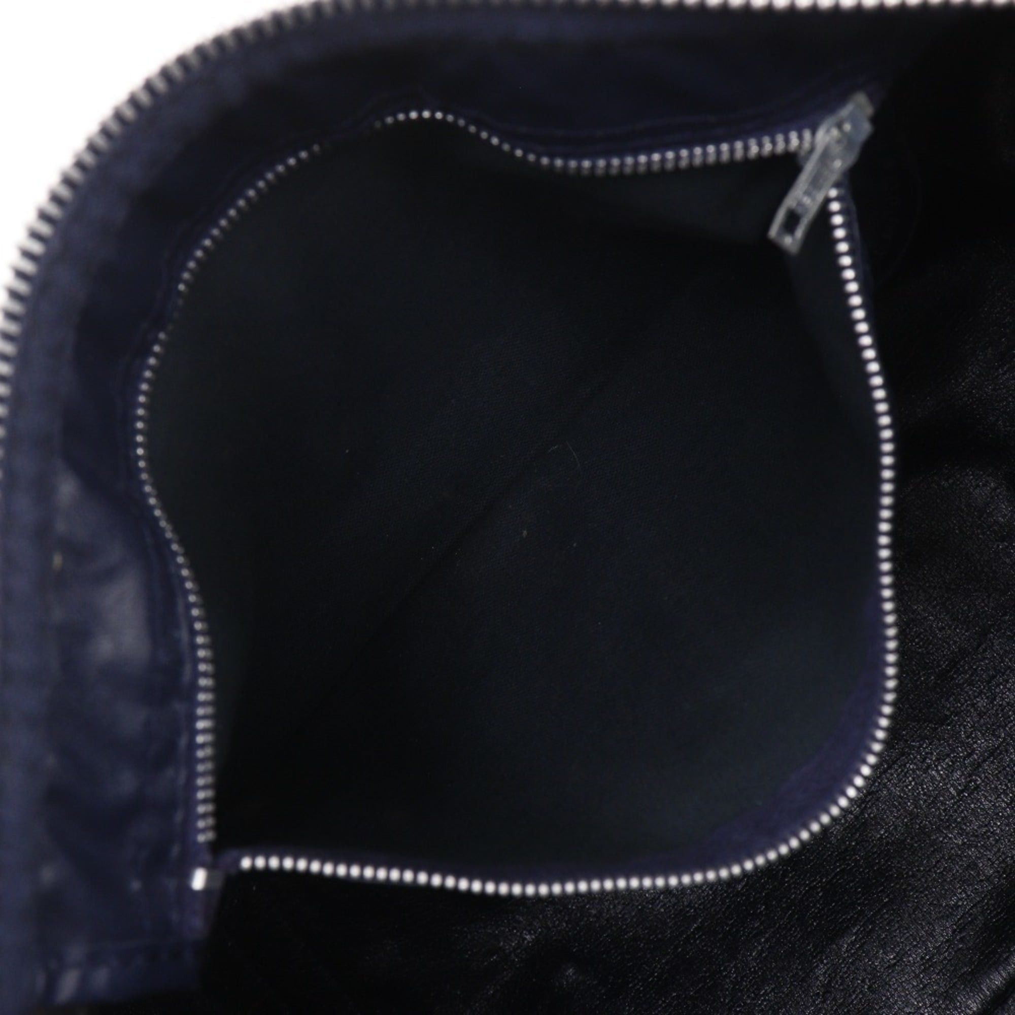 Dior Christian Dior Mini Boston Trotter Handbag, Old Canvas, Navy, A4 Size, Unisex Size ONE SIZE - 7 Thumbnail