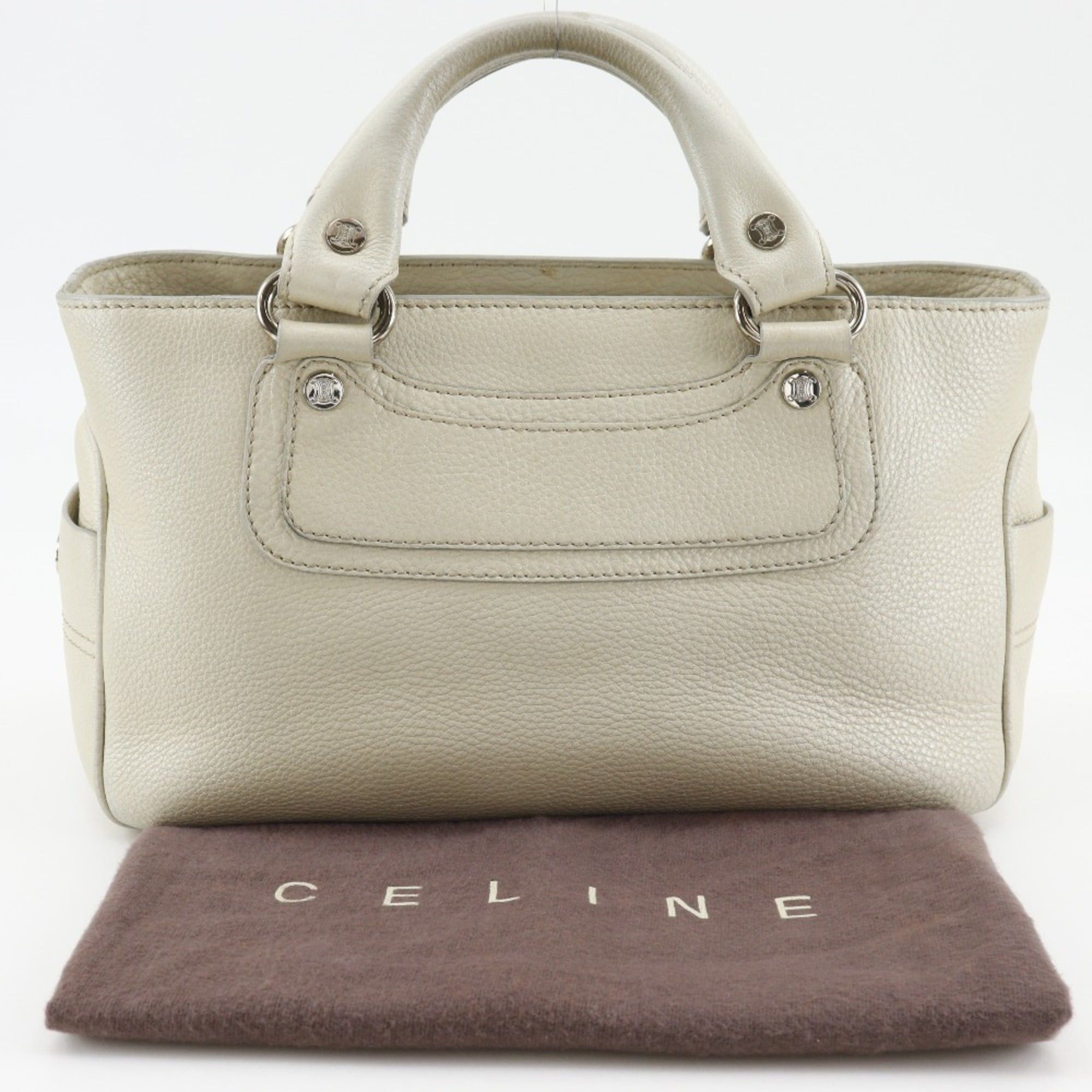 Celine Celine Boogie Back handbag, calfskin, beige, A5 size, open type, for women. Size ONE SIZE - 12 Thumbnail
