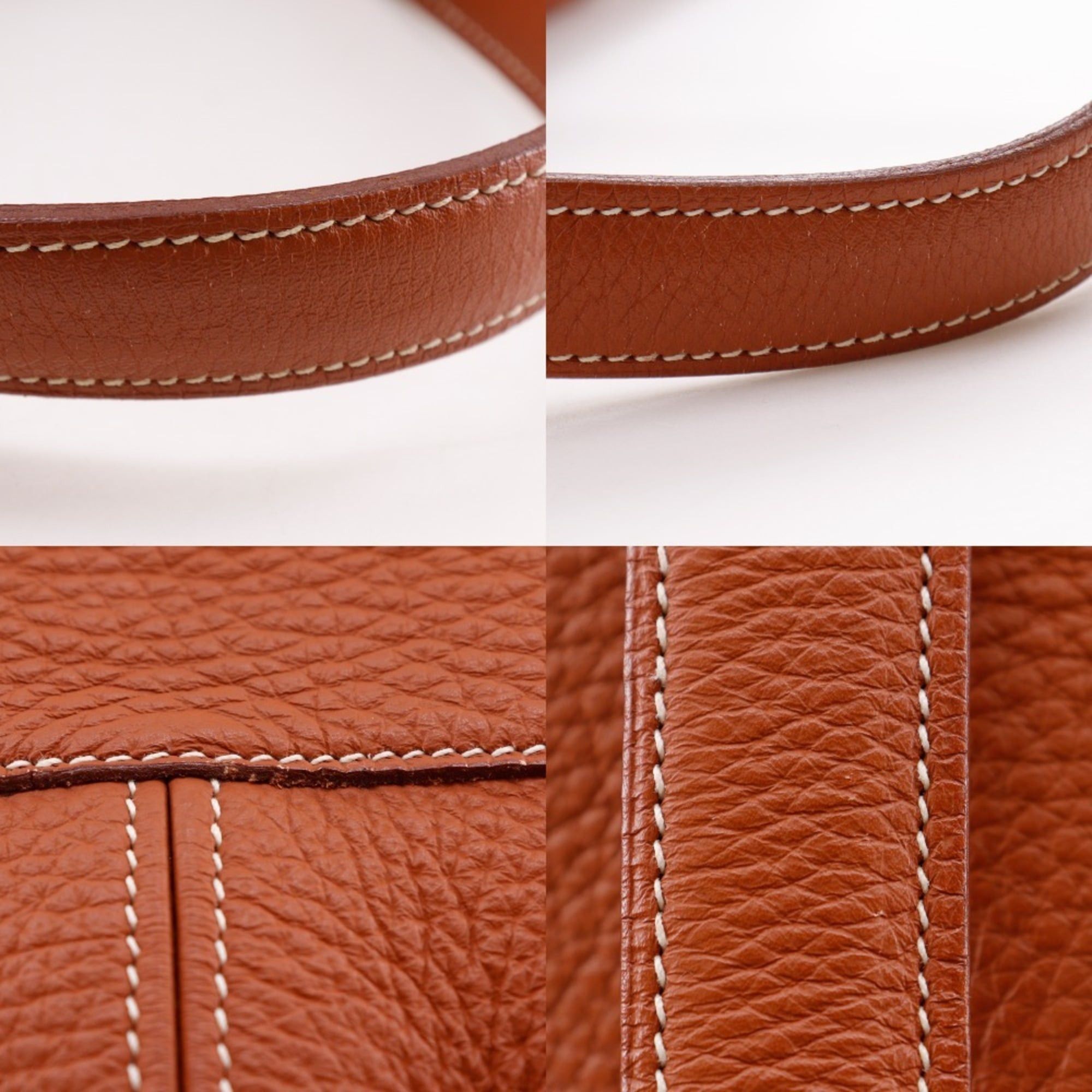 Hermes Hermes Tar Tote Bag, Taurillon Clemence Leather, 1996, Brown, A4 size, Open type, Unisex. Size ONE SIZE - 15 Thumbnail