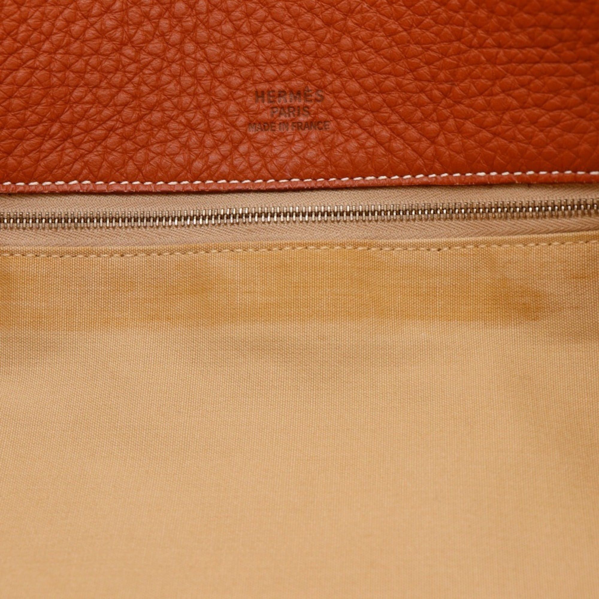 Hermes Hermes Tar Tote Bag, Taurillon Clemence Leather, 1996, Brown, A4 size, Open type, Unisex. Size ONE SIZE - 16 Thumbnail