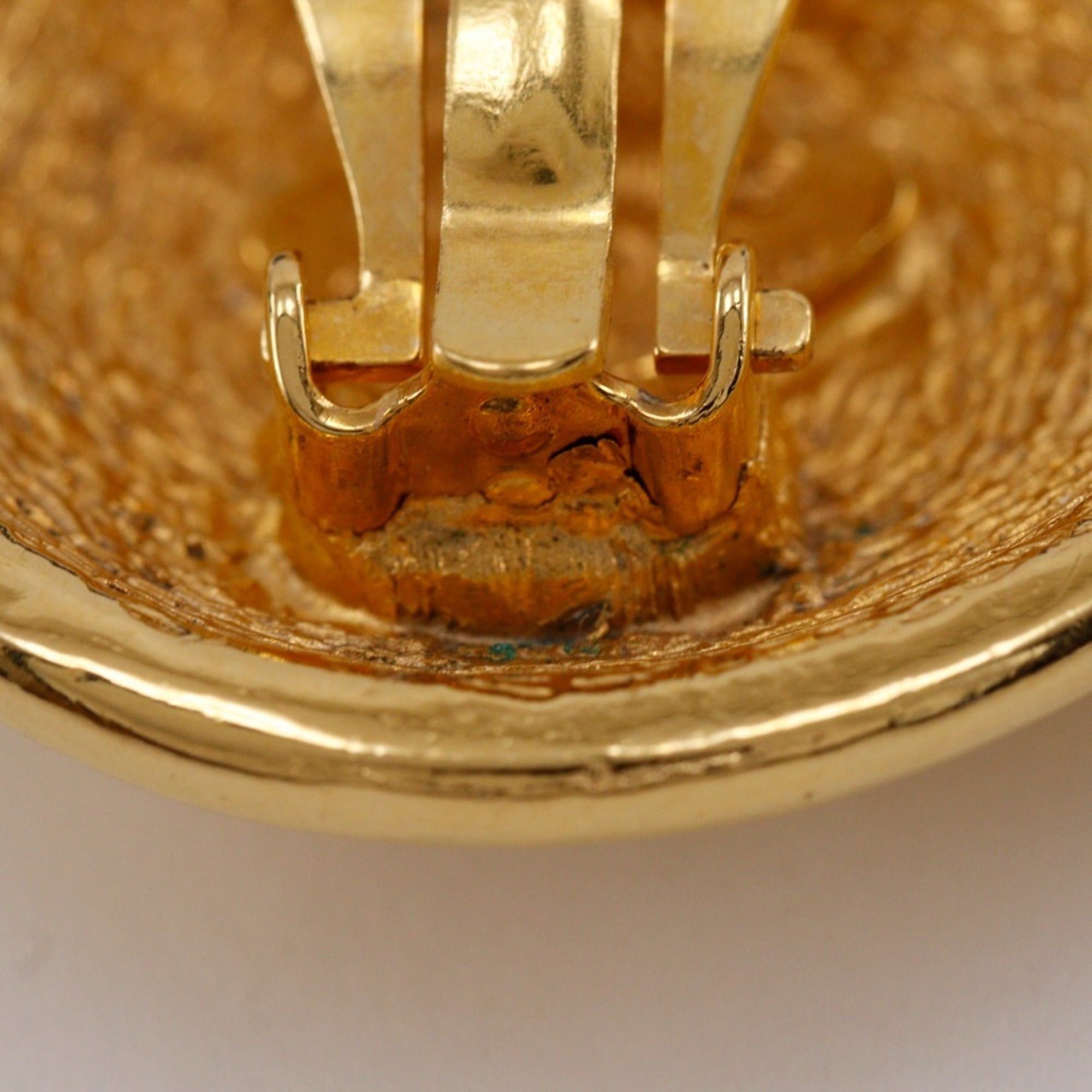 Chanel Chanel Coco Mark Earrings, Matelassé, Vintage, Gold Plated, Approx. 27.5g, Women's. Size ONE SIZE - 9 Thumbnail