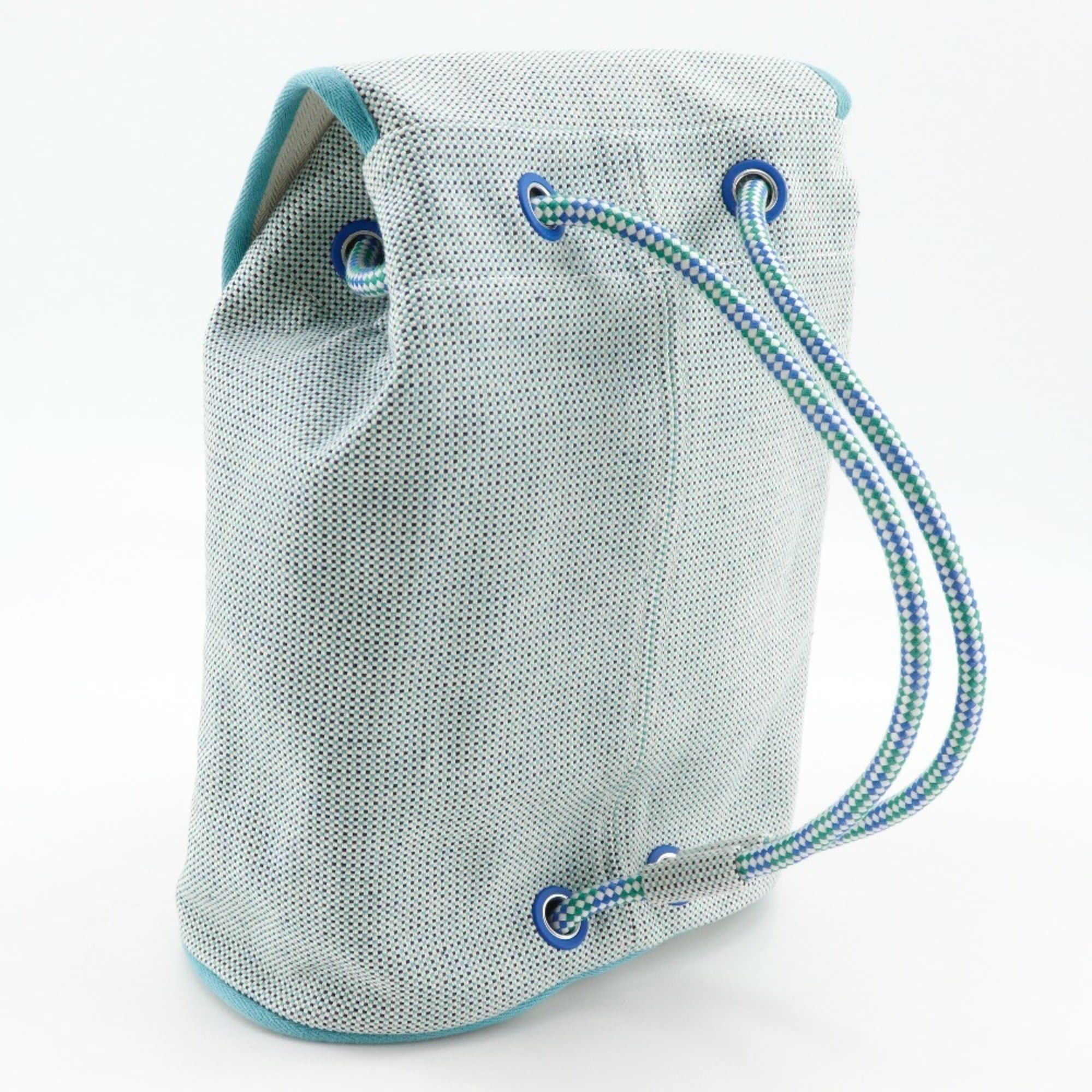 Hermes Hermes Les Cabans Backpack/Daypack, Kids Collection, Toile H (Blue), A5 size, Flap Closure, Women's. Size ONE SIZE - 3 Thumbnail