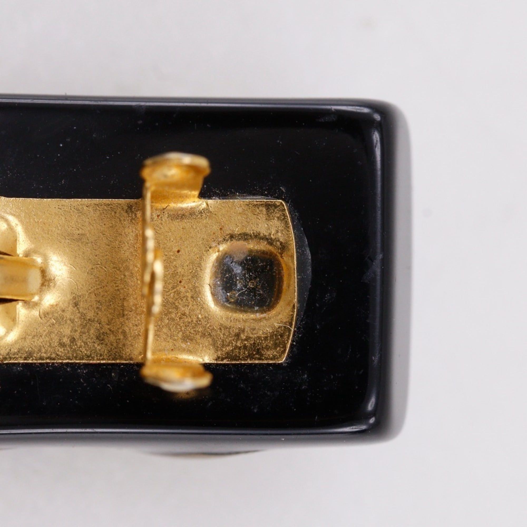 Chanel Chanel Coco Mark Barrette, Chain Motif, Vintage Plastic, 1997, Black/Gold, 97A, Women's Size ONE SIZE - 3 Thumbnail